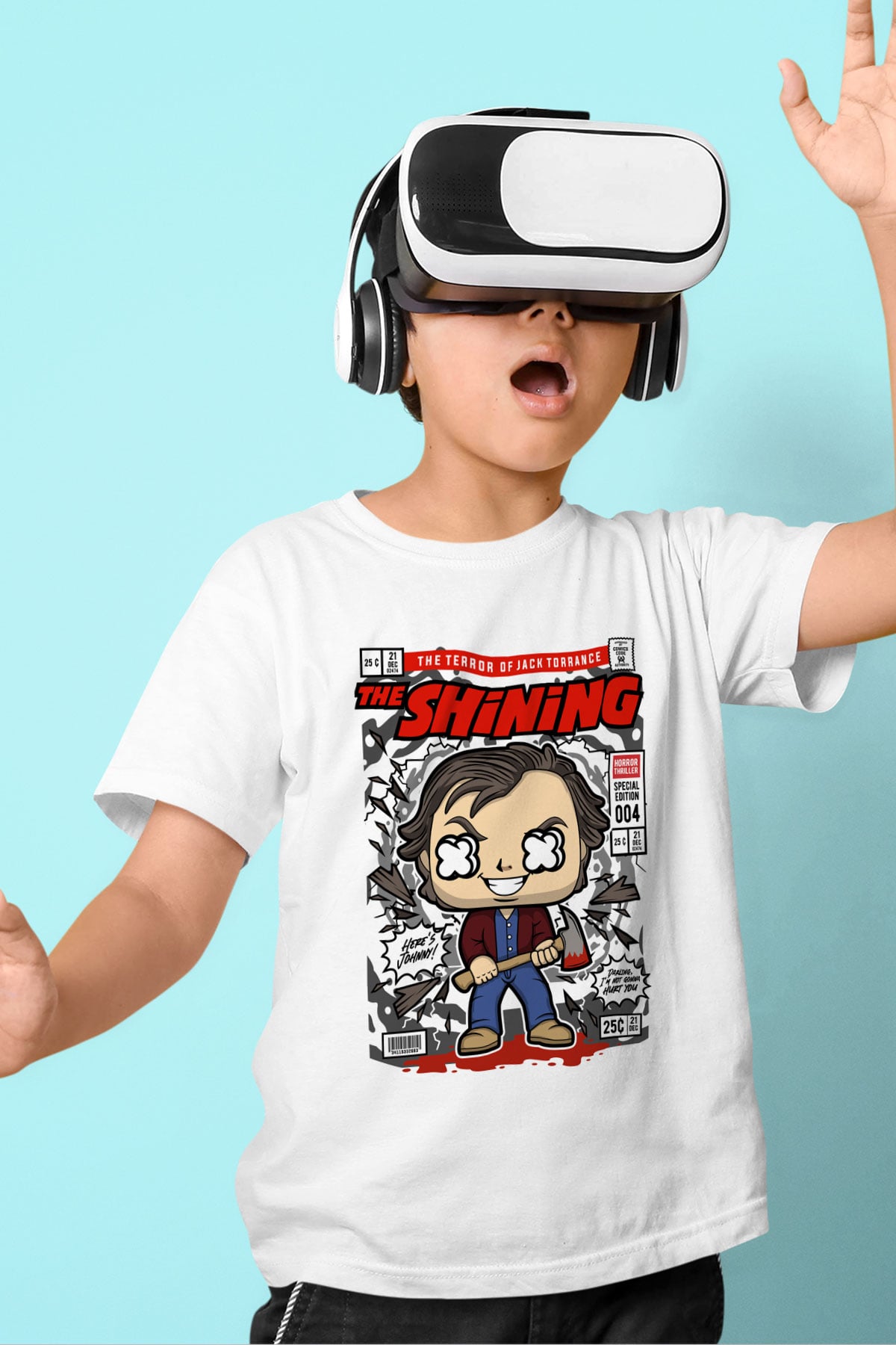 Jack Torrance The Shining Baskılı Unisex Beyaz Çocuk Tişört