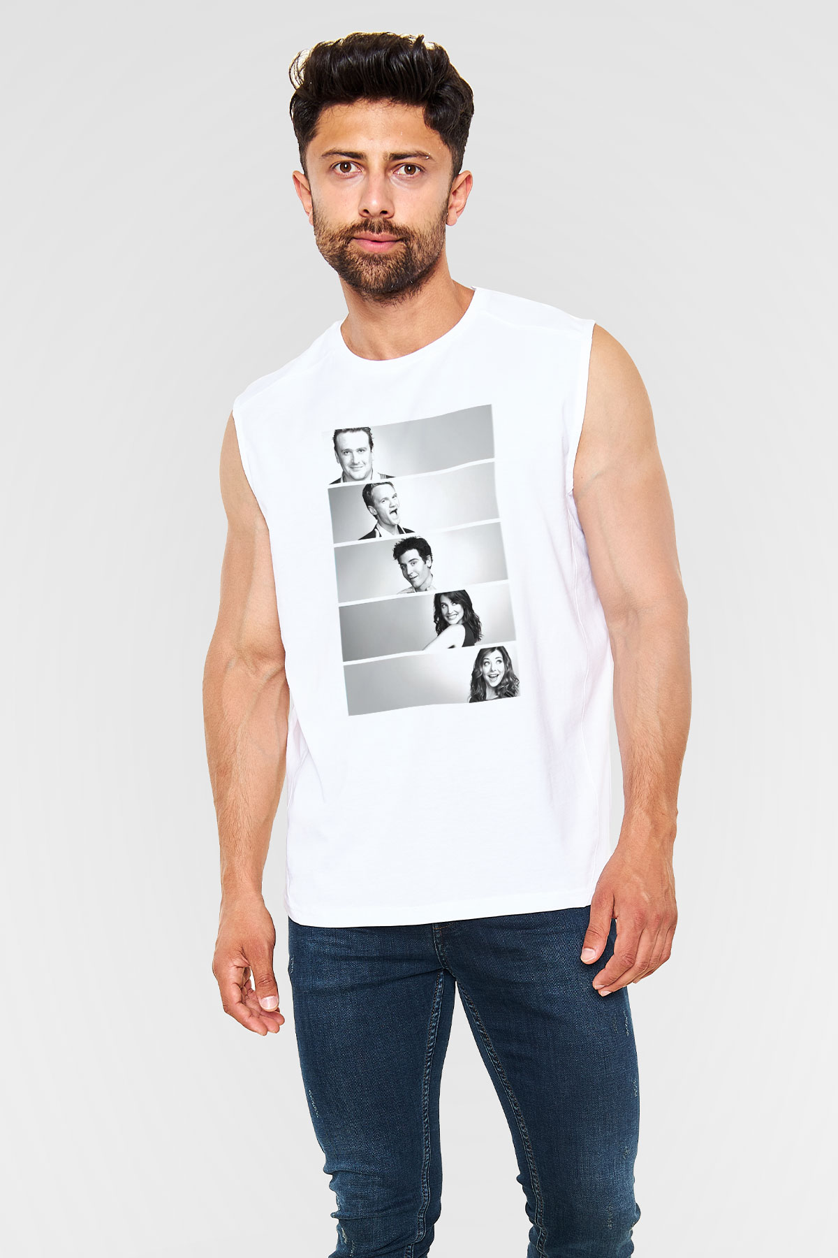 Jackass Beyaz Unisex Kolsuz Tişört