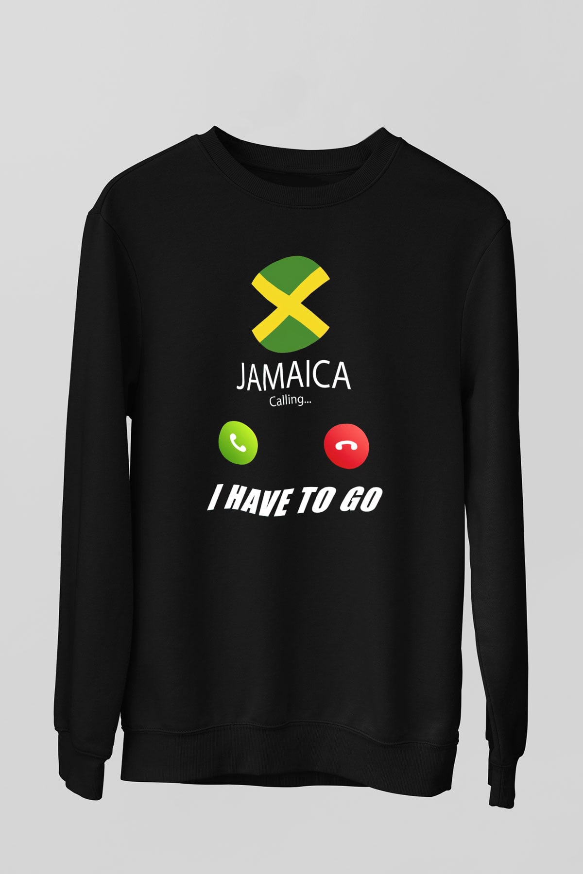 Jamaika Siyah Unisex Sweatshirt