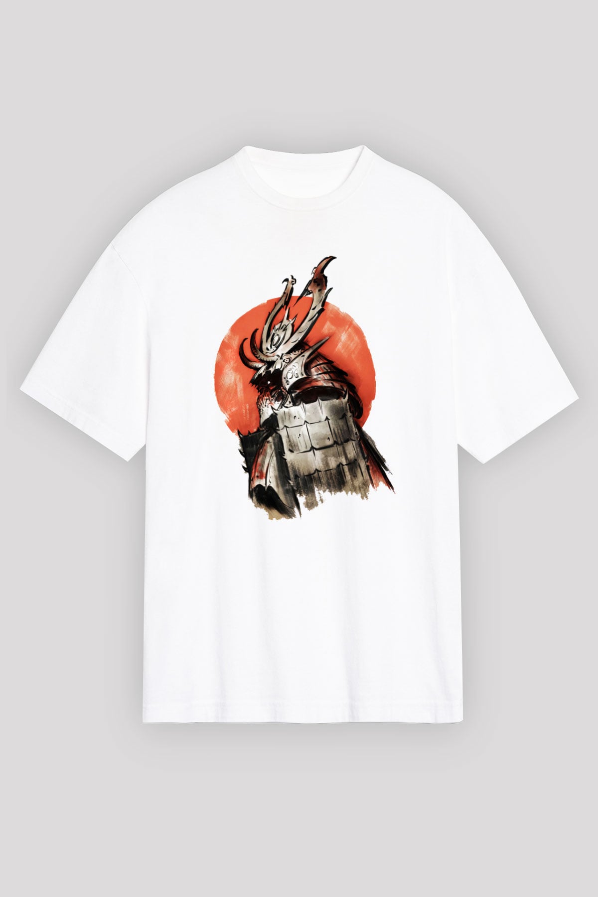 Japonya Beyaz Unisex Oversize Tişört T-Shirt