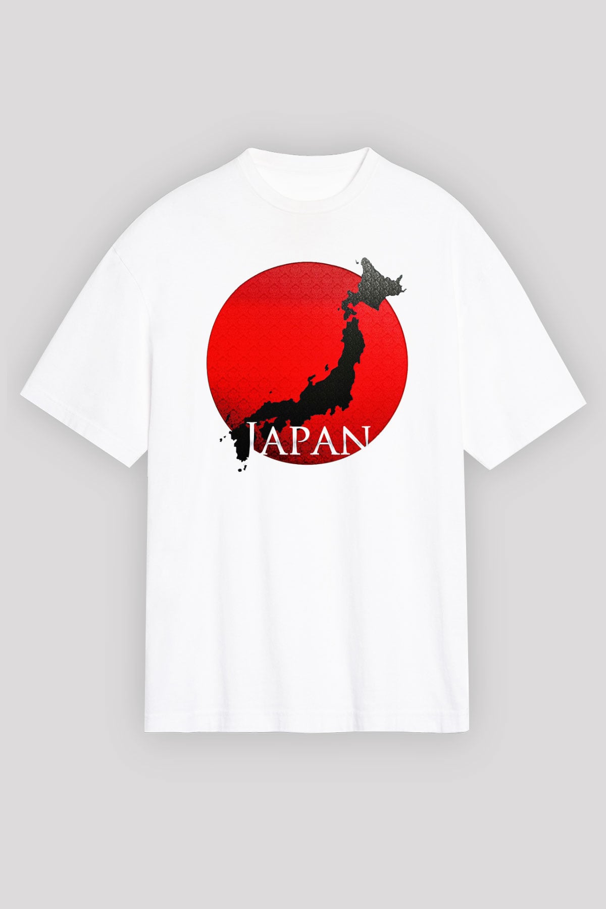 Japonya Beyaz Unisex Oversize Tişört T-Shirt