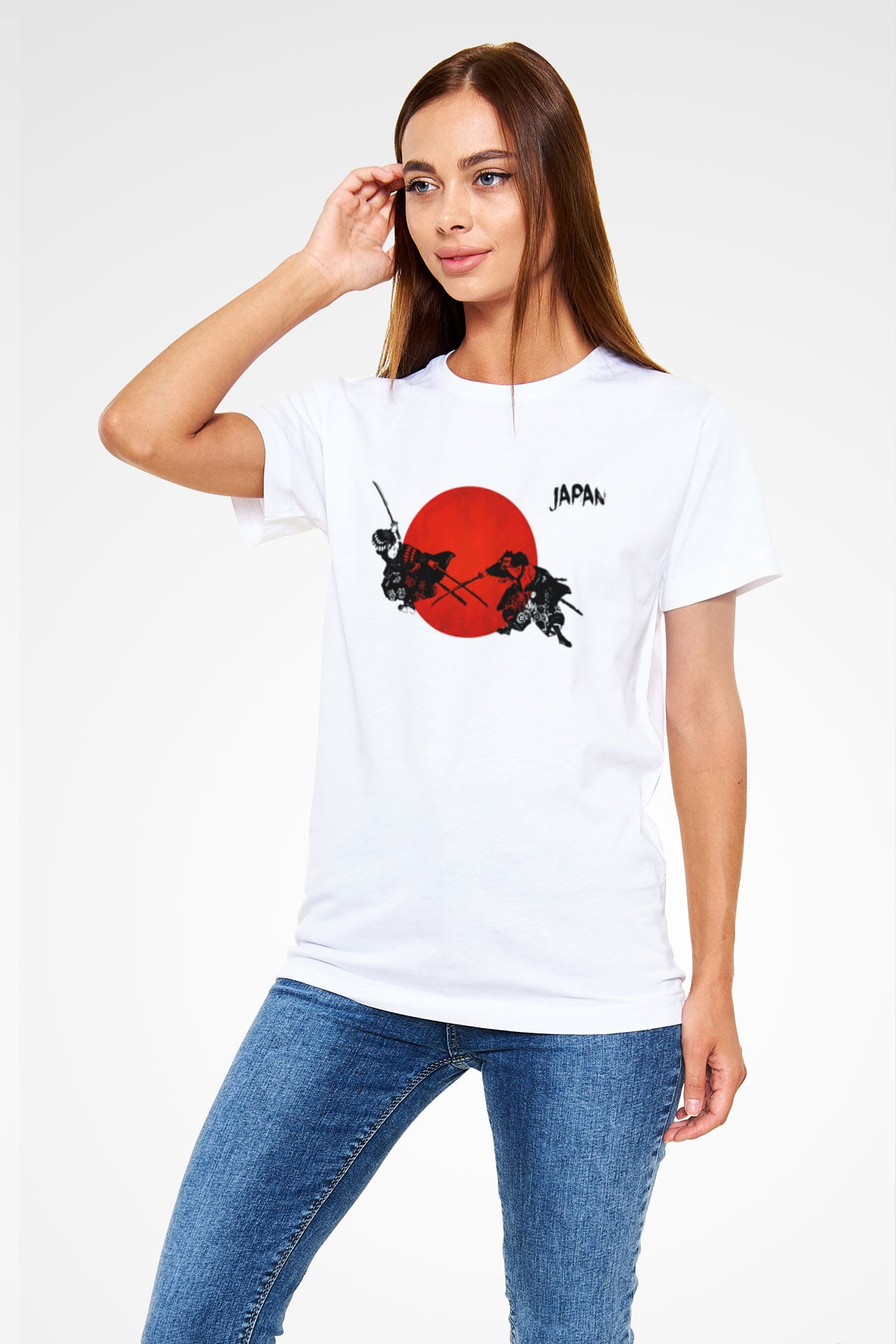Japonya Beyaz Unisex Tişört T-Shirt - TişörtFabrikası