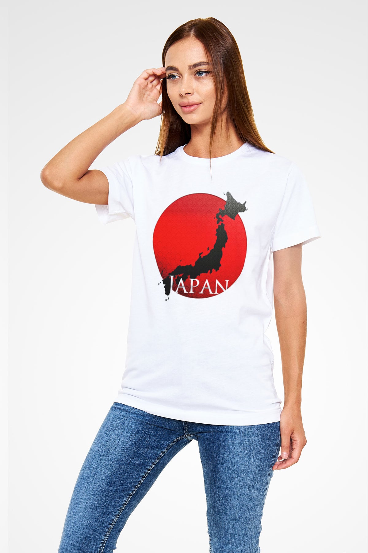 Japonya Beyaz Unisex Tişört T-Shirt - TişörtFabrikası