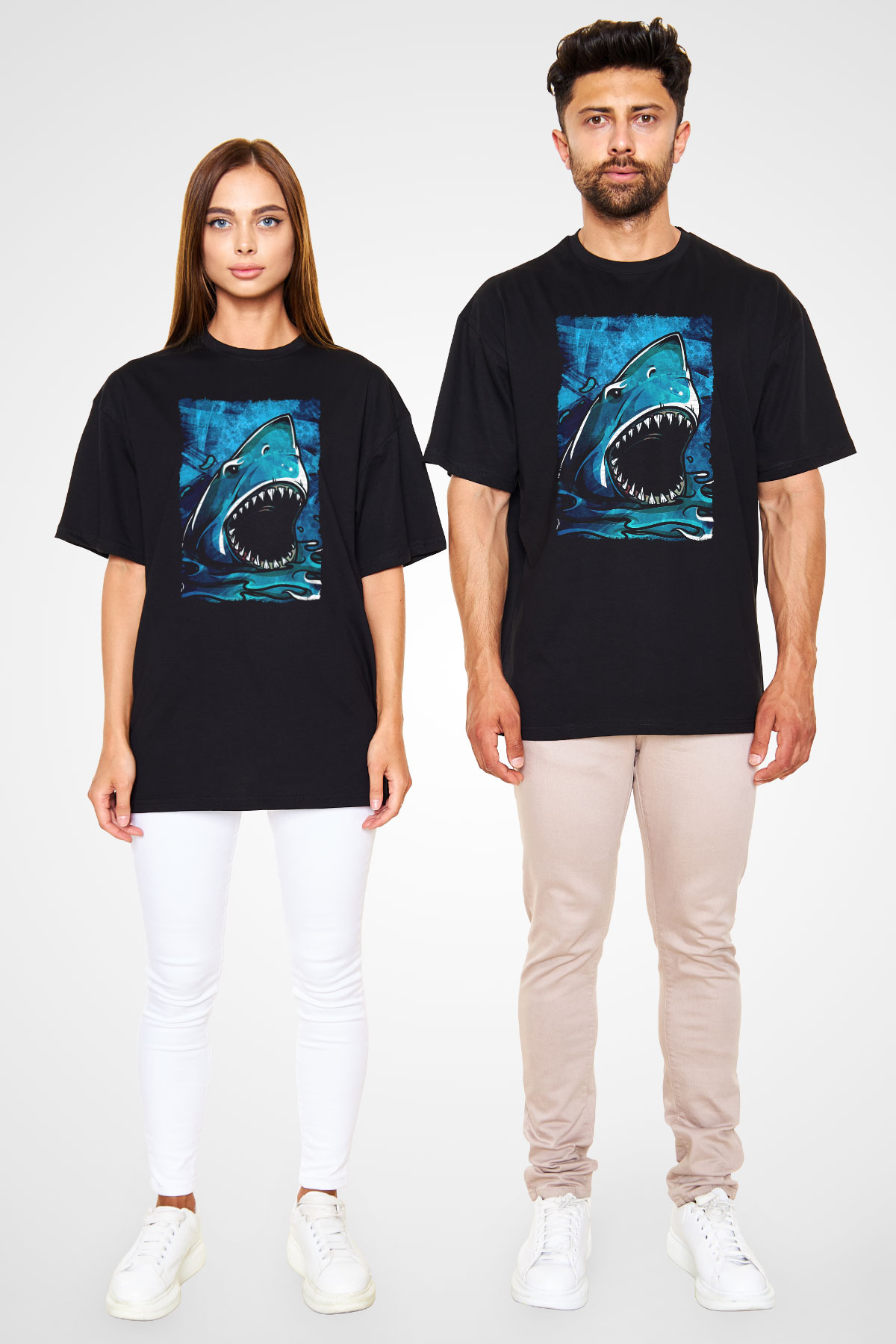 Jaws Siyah Unisex Tişört T-Shirt