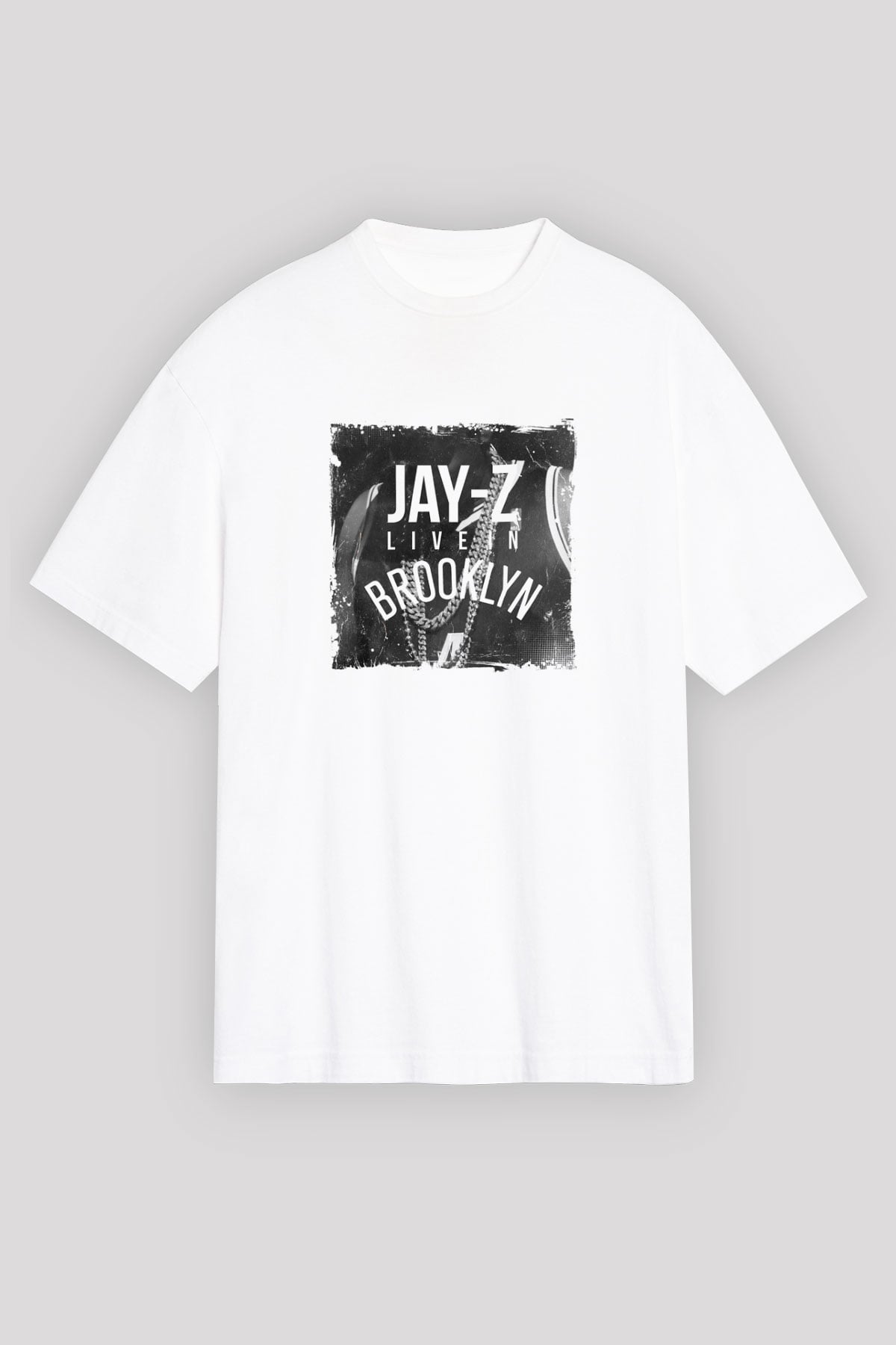 Jay-Z Baskılı Unisex Beyaz Tişört