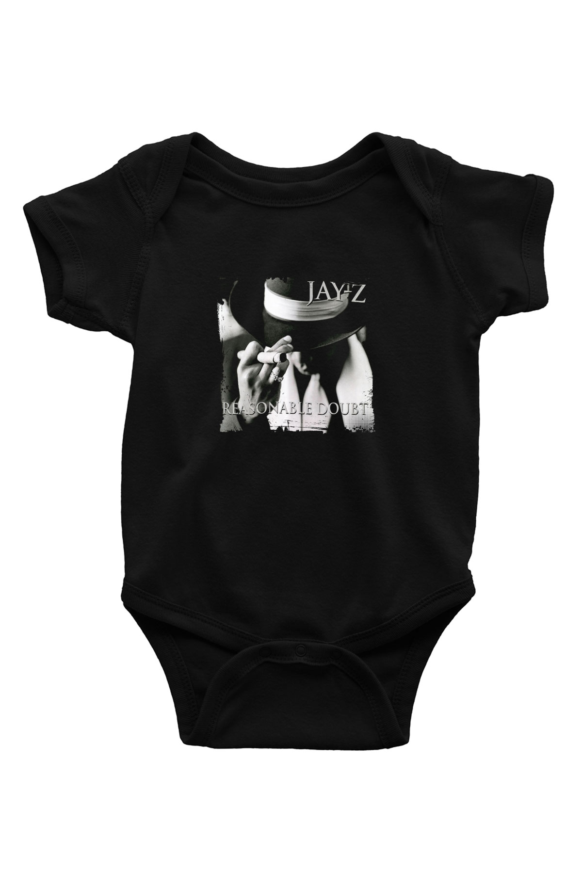 Jay-Z Baskılı Unisex Siyah Bebek Body - Zıbın