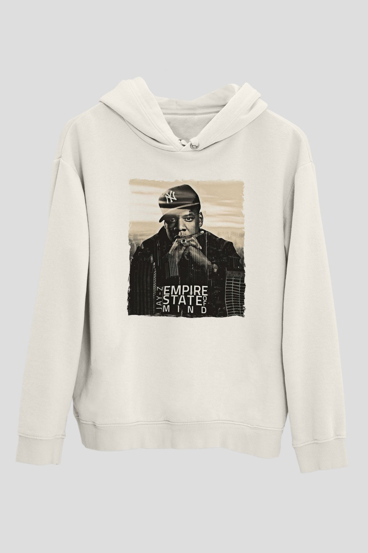 Jay-Z Beyaz Unisex Kapüşonlu Sweatshirt
