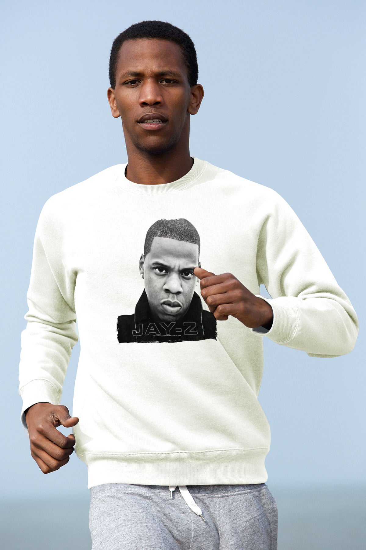 Jay-Z Beyaz Unisex Sweatshirt