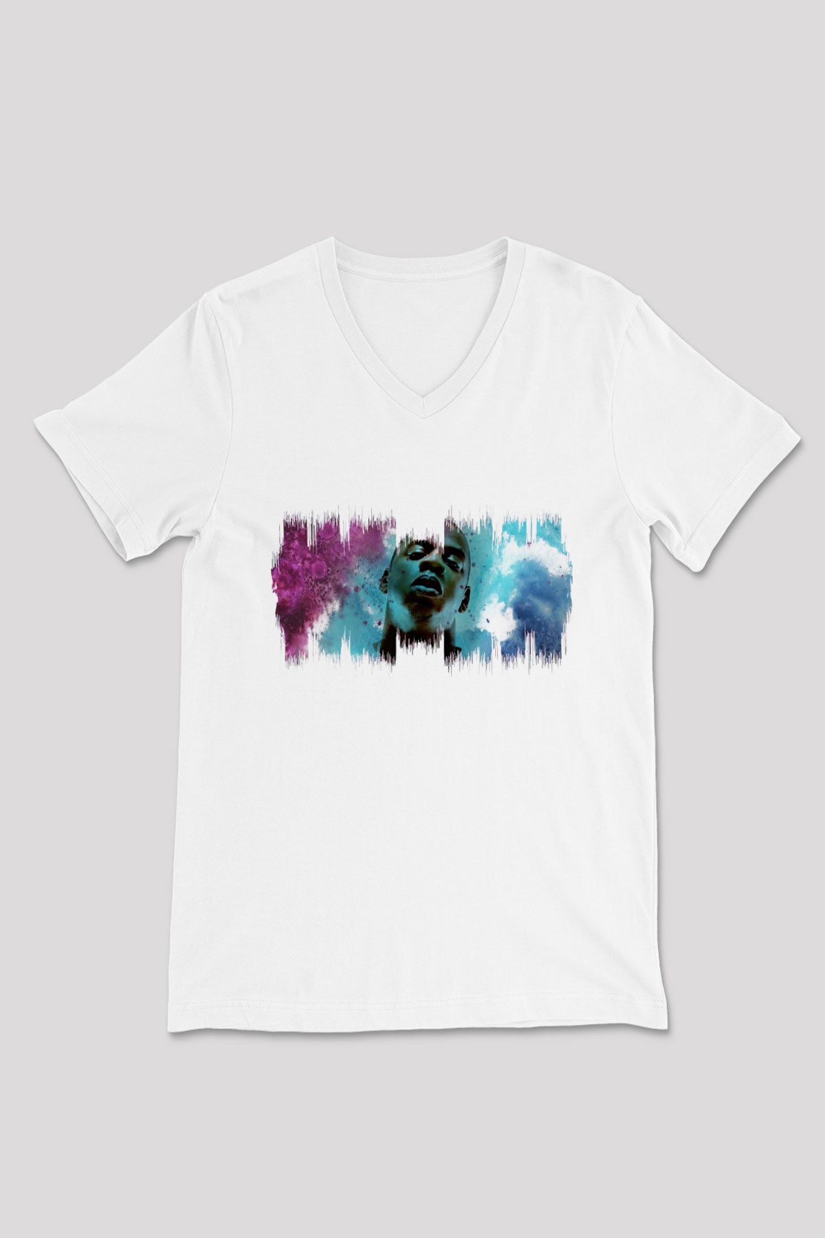 Jay-Z Beyaz Unisex V Yaka Tişört