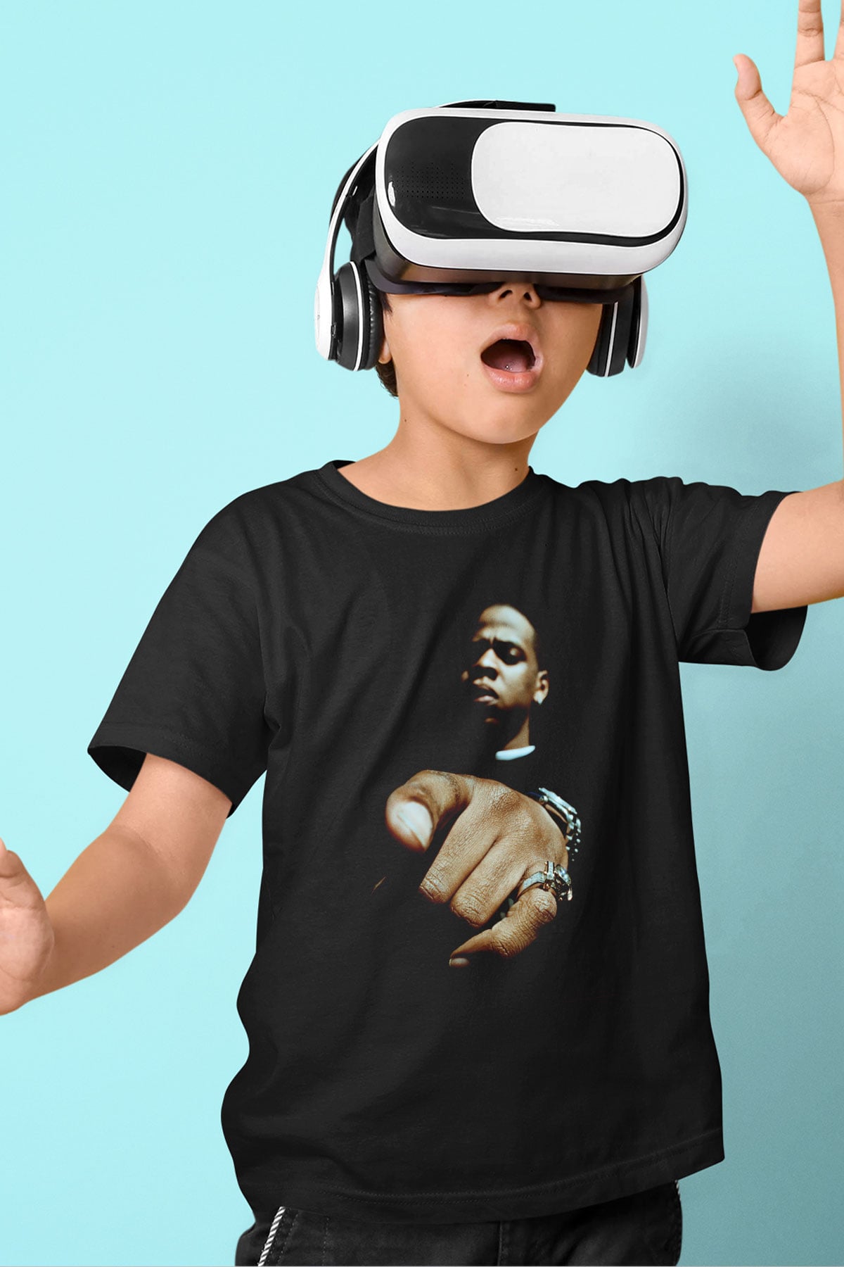Jay-Z Siyah Unisex Çocuk Tişört