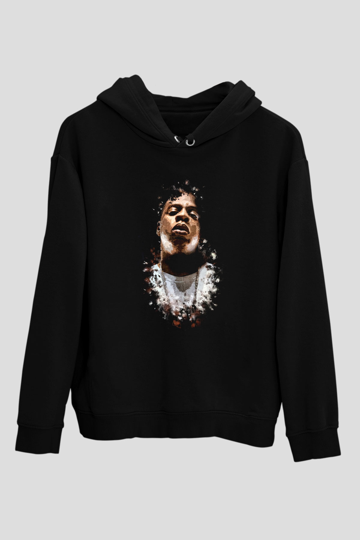 Jay-Z Siyah Unisex Kapüşonlu Sweatshirt