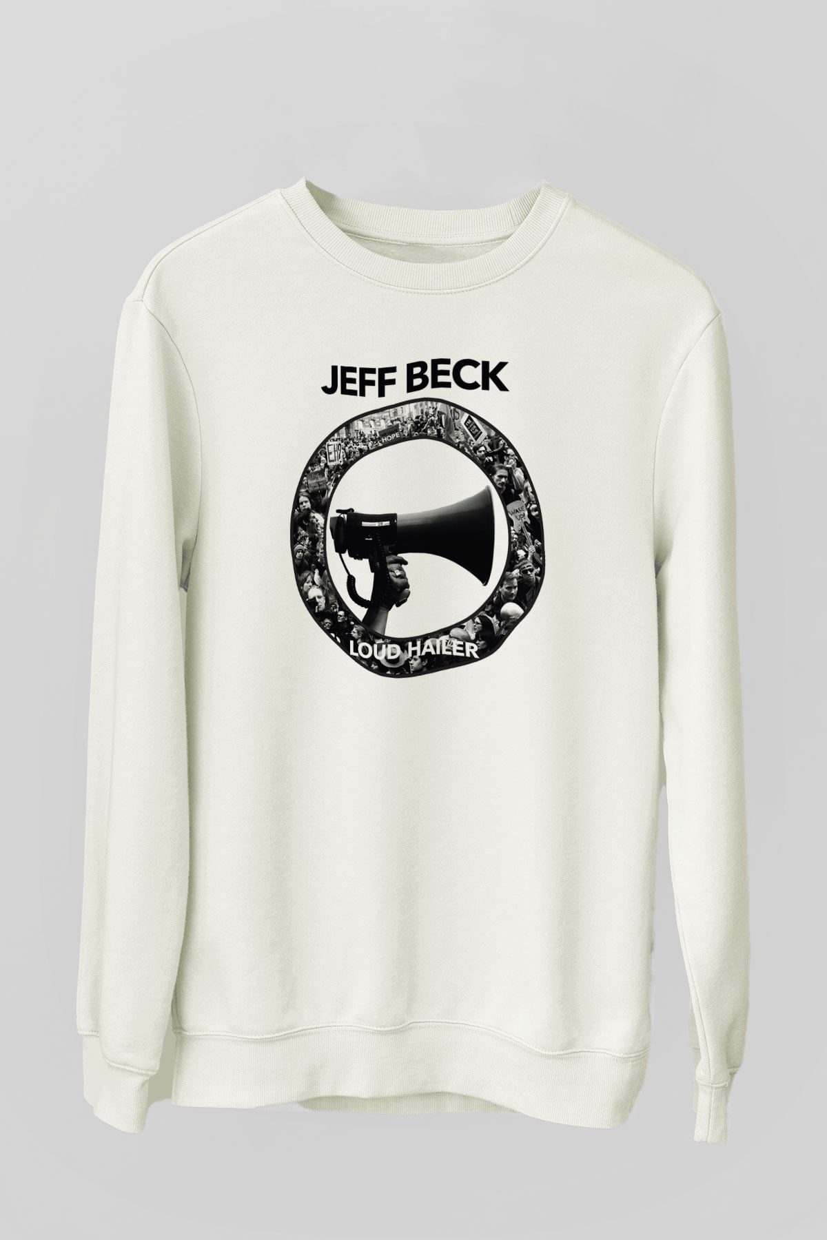 Jeff Beck Beyaz Unisex Sweatshirt