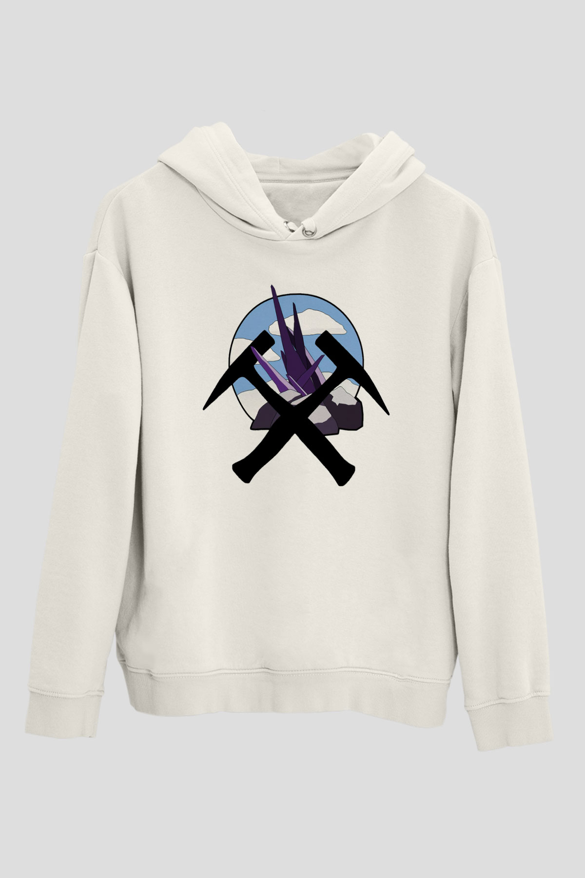 Jeolog Beyaz Unisex Hoodie