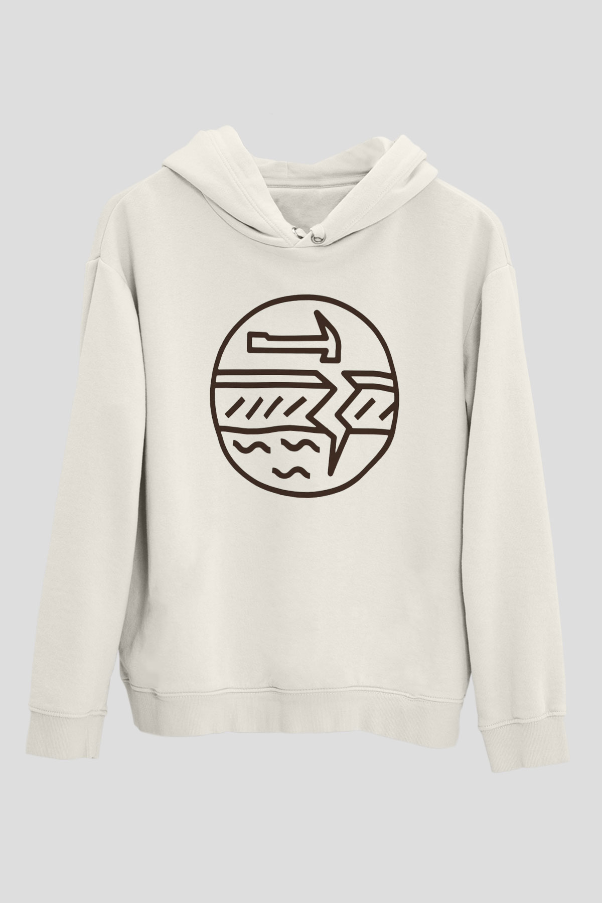 Jeolog Beyaz Unisex Hoodie