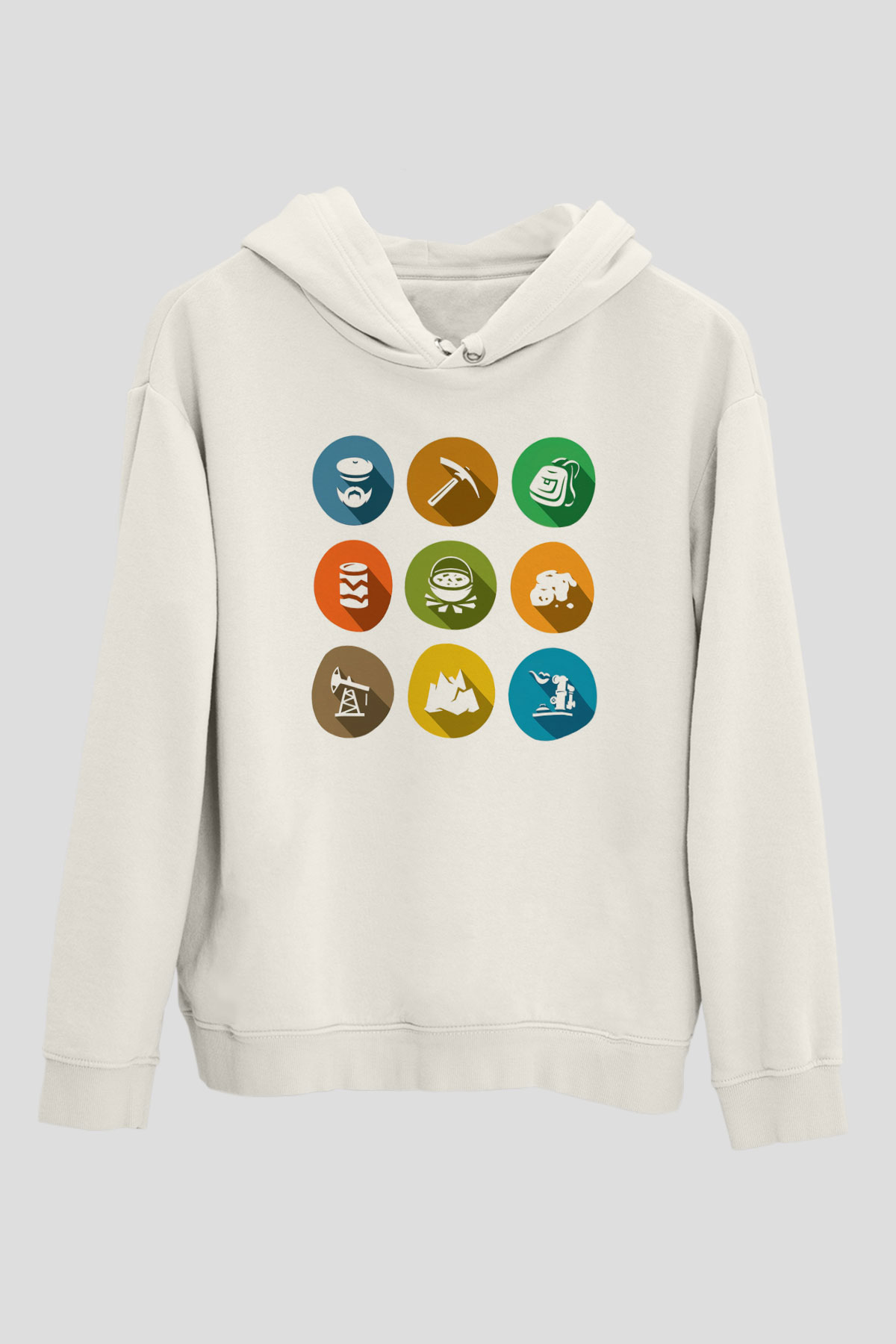 Jeolog Beyaz Unisex Hoodie