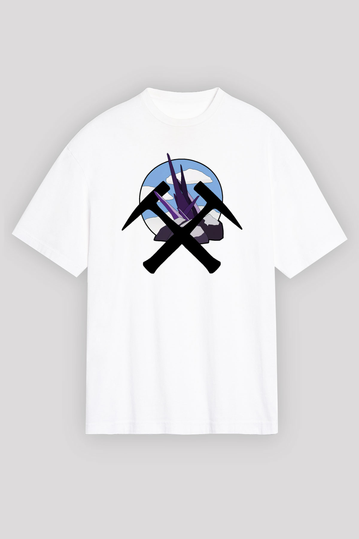 Jeolog Beyaz Unisex Oversize Tişört T-Shirt