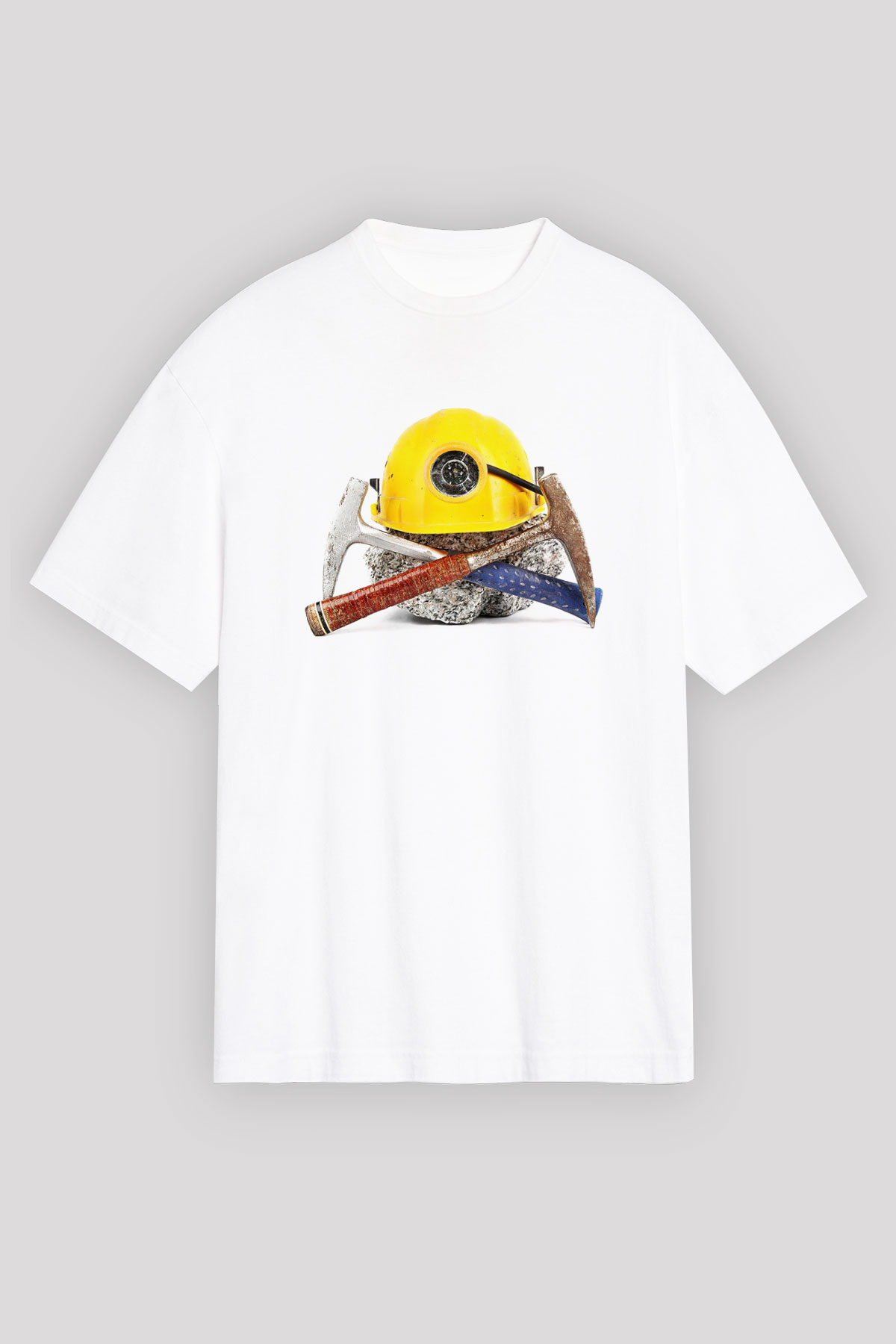 Jeolog Beyaz Unisex Oversize Tişört T-Shirt