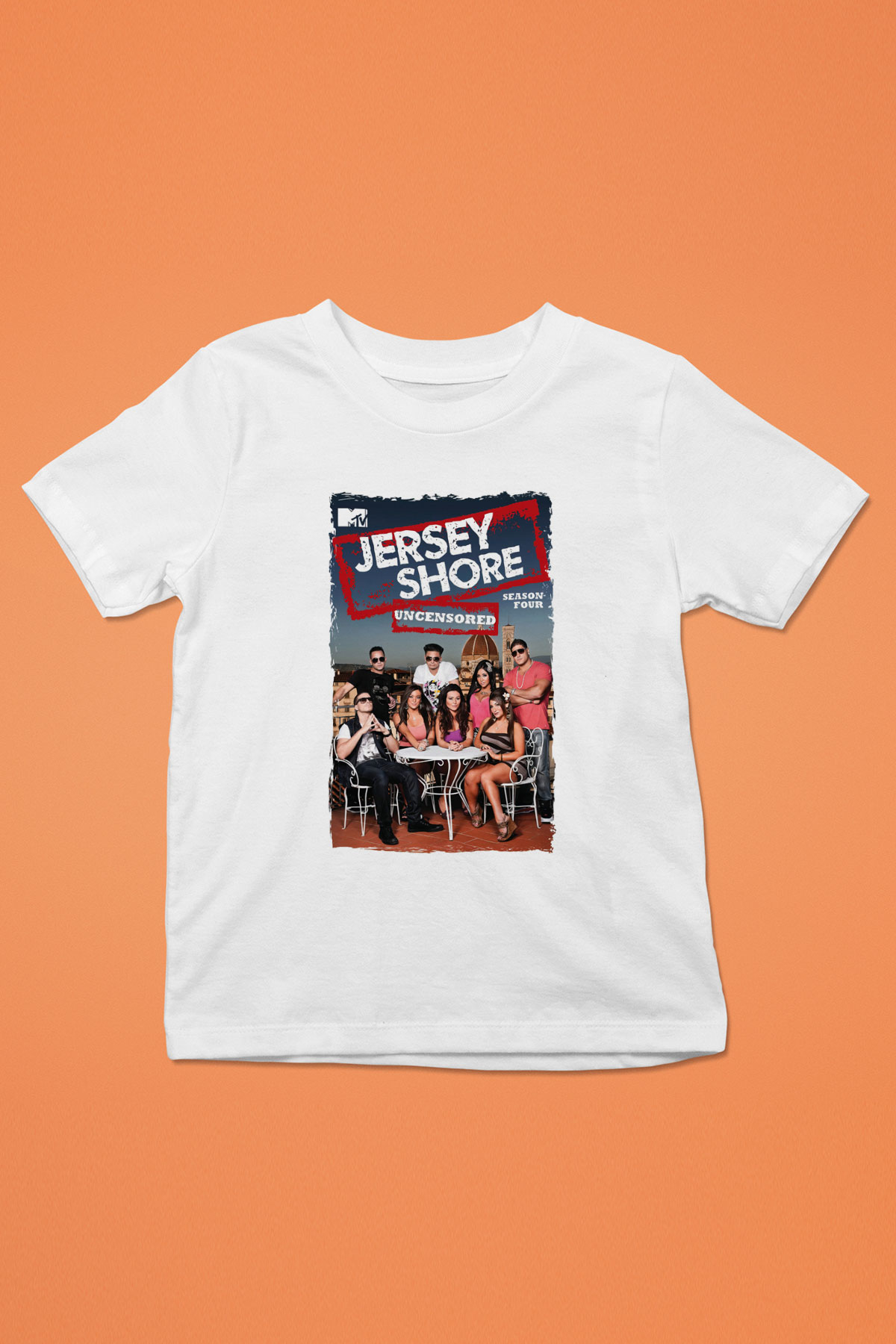 Jersey Shore Beyaz Unisex Çocuk Tişört