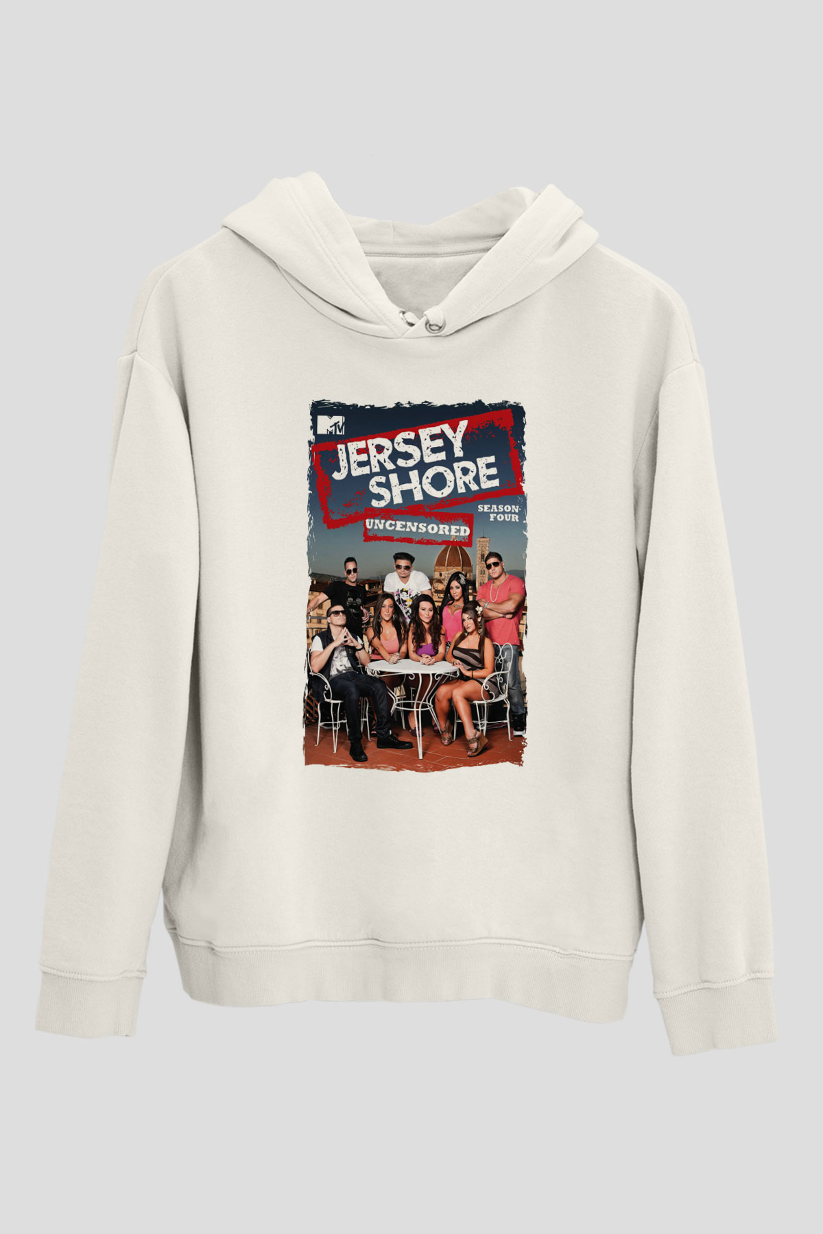 Jersey Shore Beyaz Unisex Hoodie
