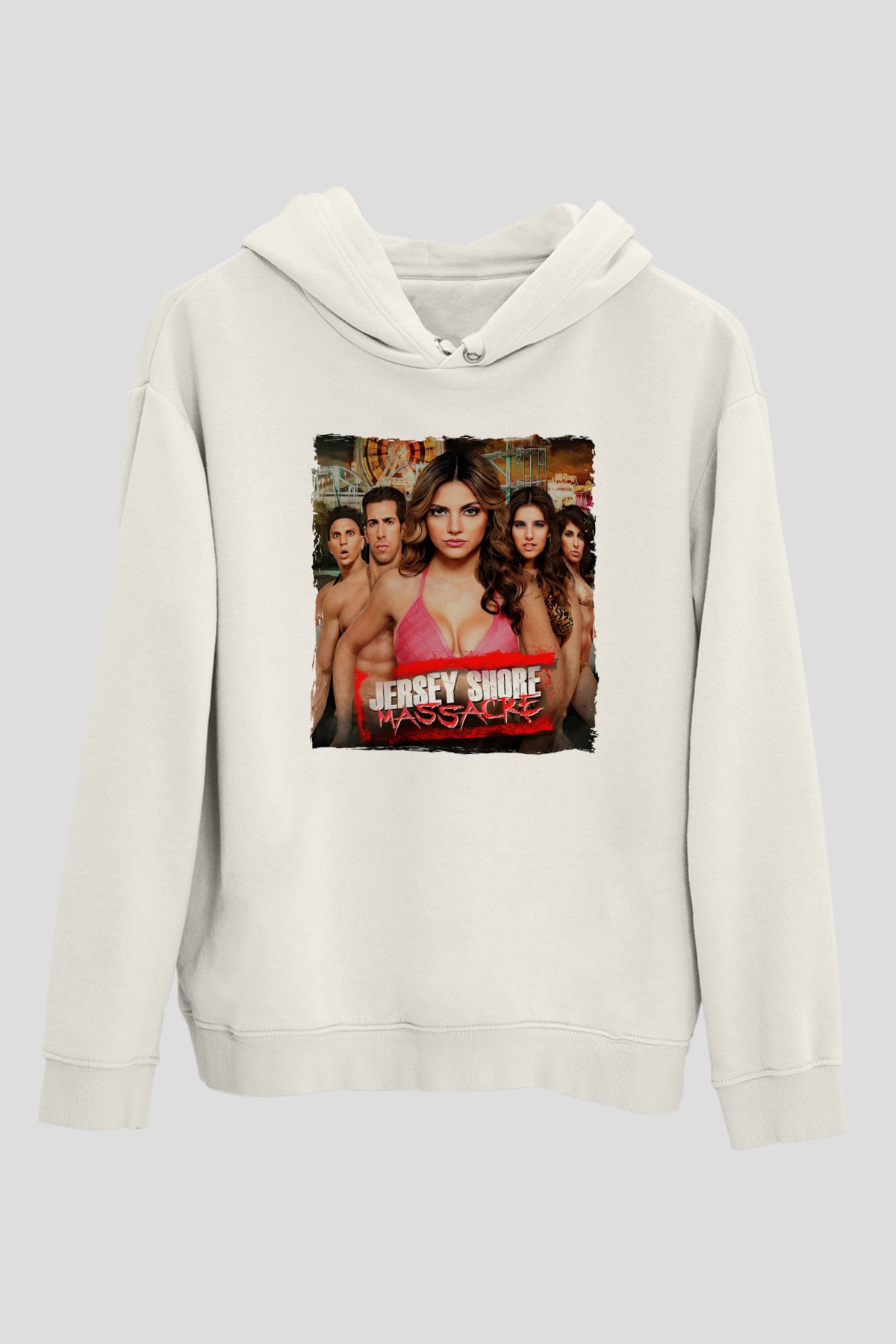 Jersey Shore Beyaz Unisex Hoodie