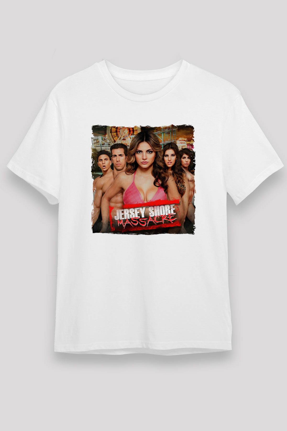 Jersey Shore Beyaz Unisex Tişört T-Shirt