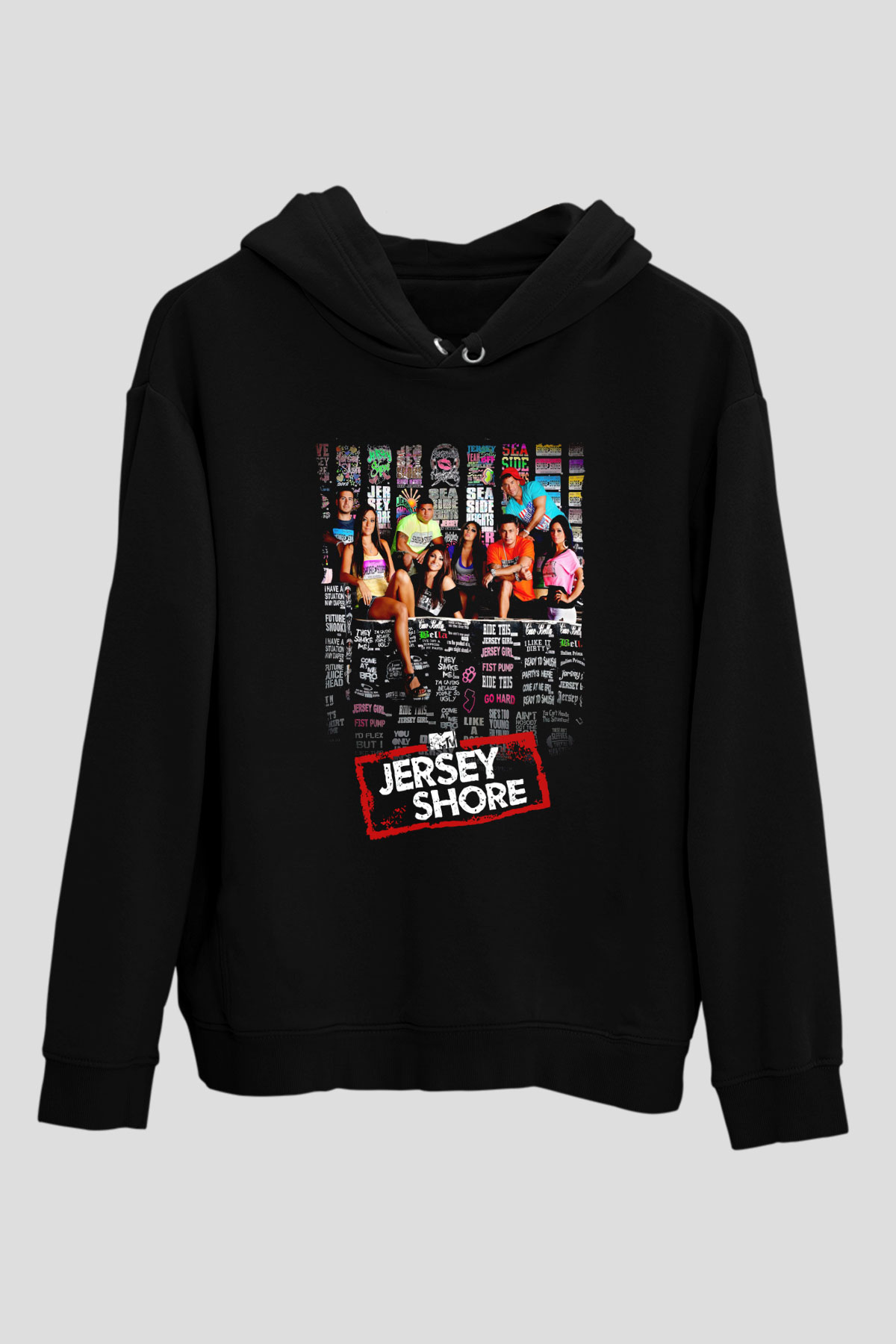 Jersey Shore Siyah Unisex Hoodie