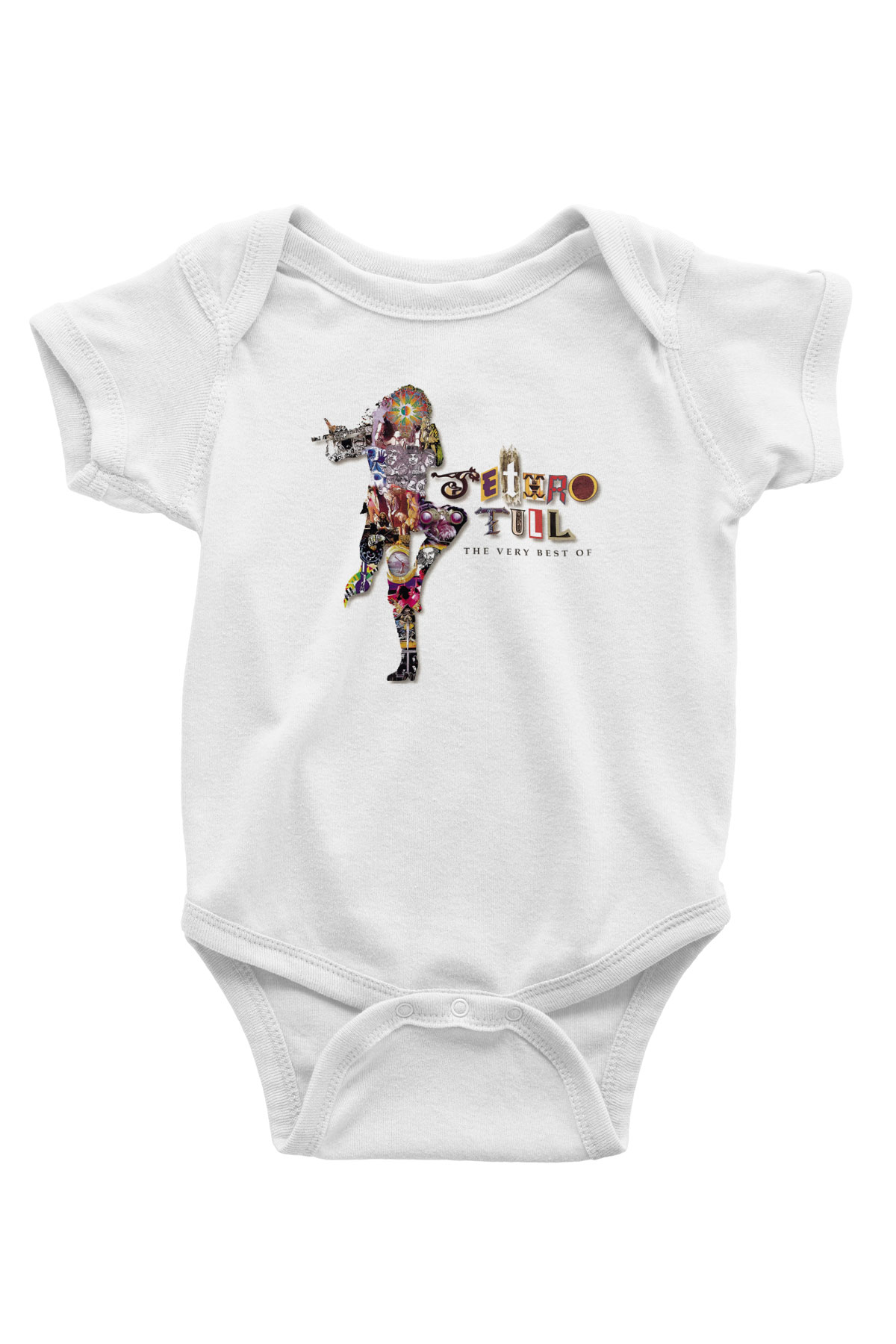Jethro Tull Baskılı Beyaz Unisex Bebek Body - Zıbın