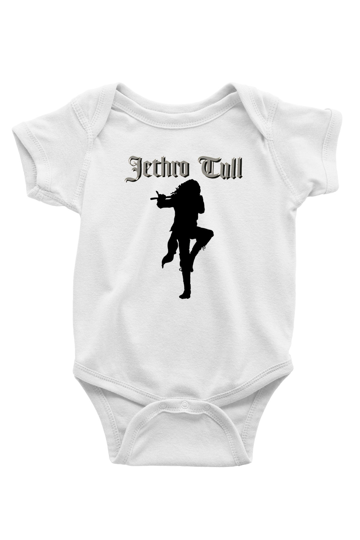 Jethro Tull Baskılı Beyaz Unisex Bebek Body - Zıbın