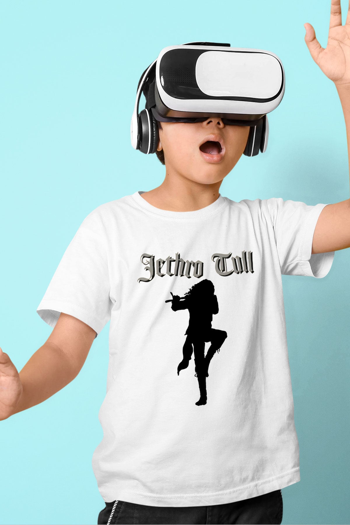 Jethro Tull Baskılı Beyaz Unisex Çocuk Tişört