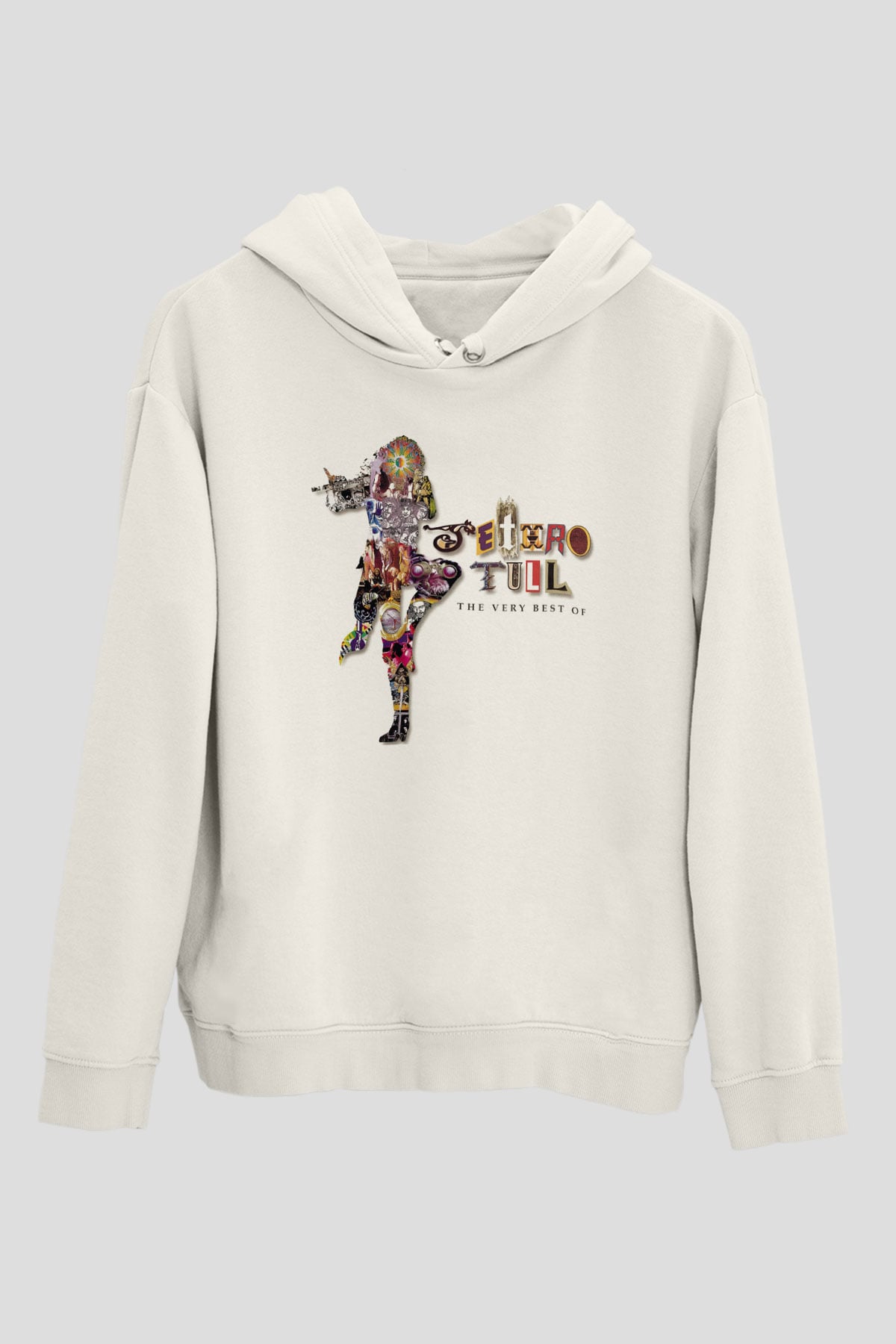 Jethro Tull Beyaz Unisex Kapşonlu Sweatshirt