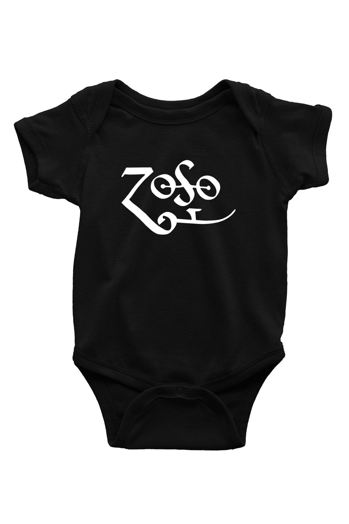 Jimmy Page Baskılı Siyah Bebek Body - Zıbın