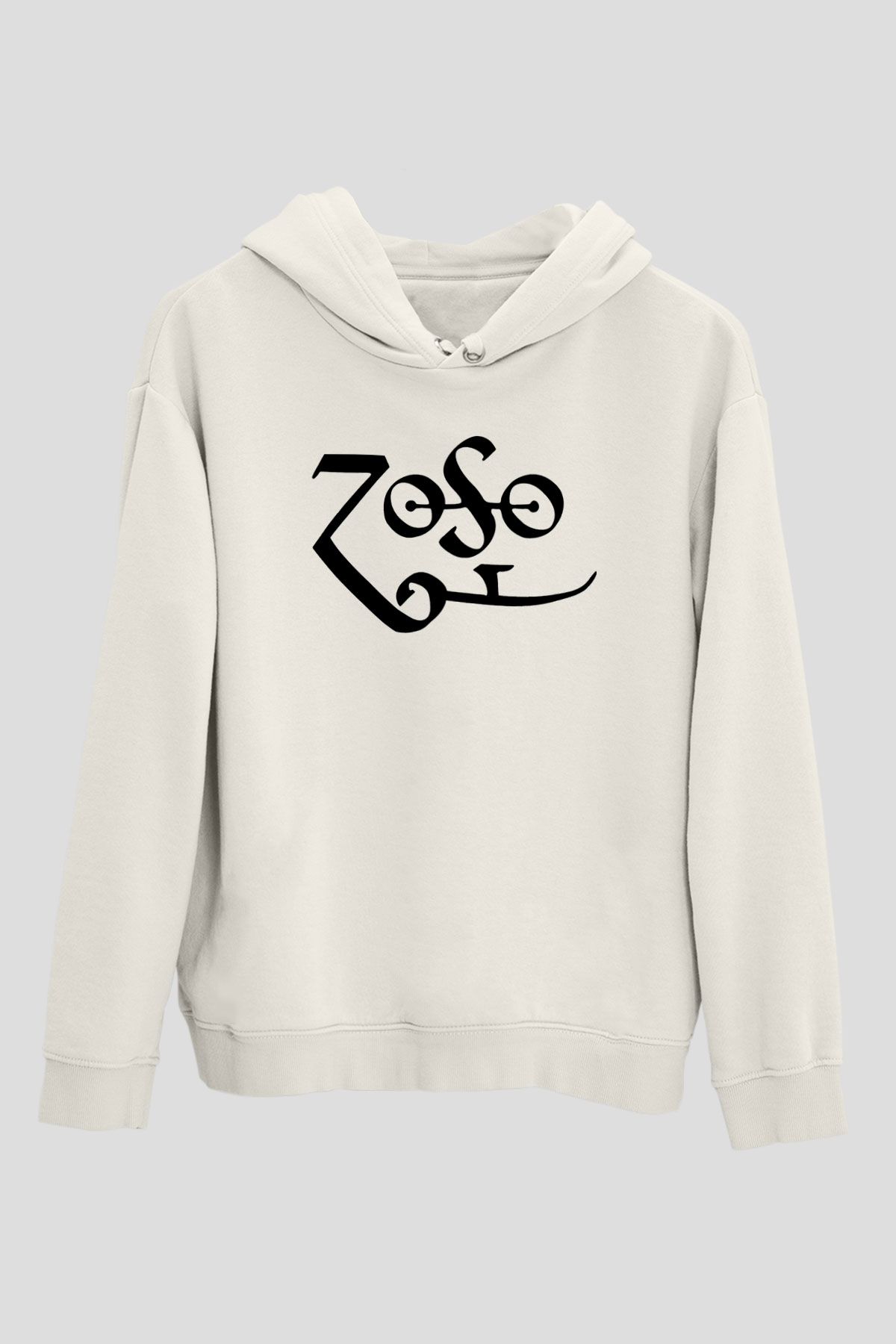Jimmy Page Beyaz Unisex Kapşonlu Sweatshirt