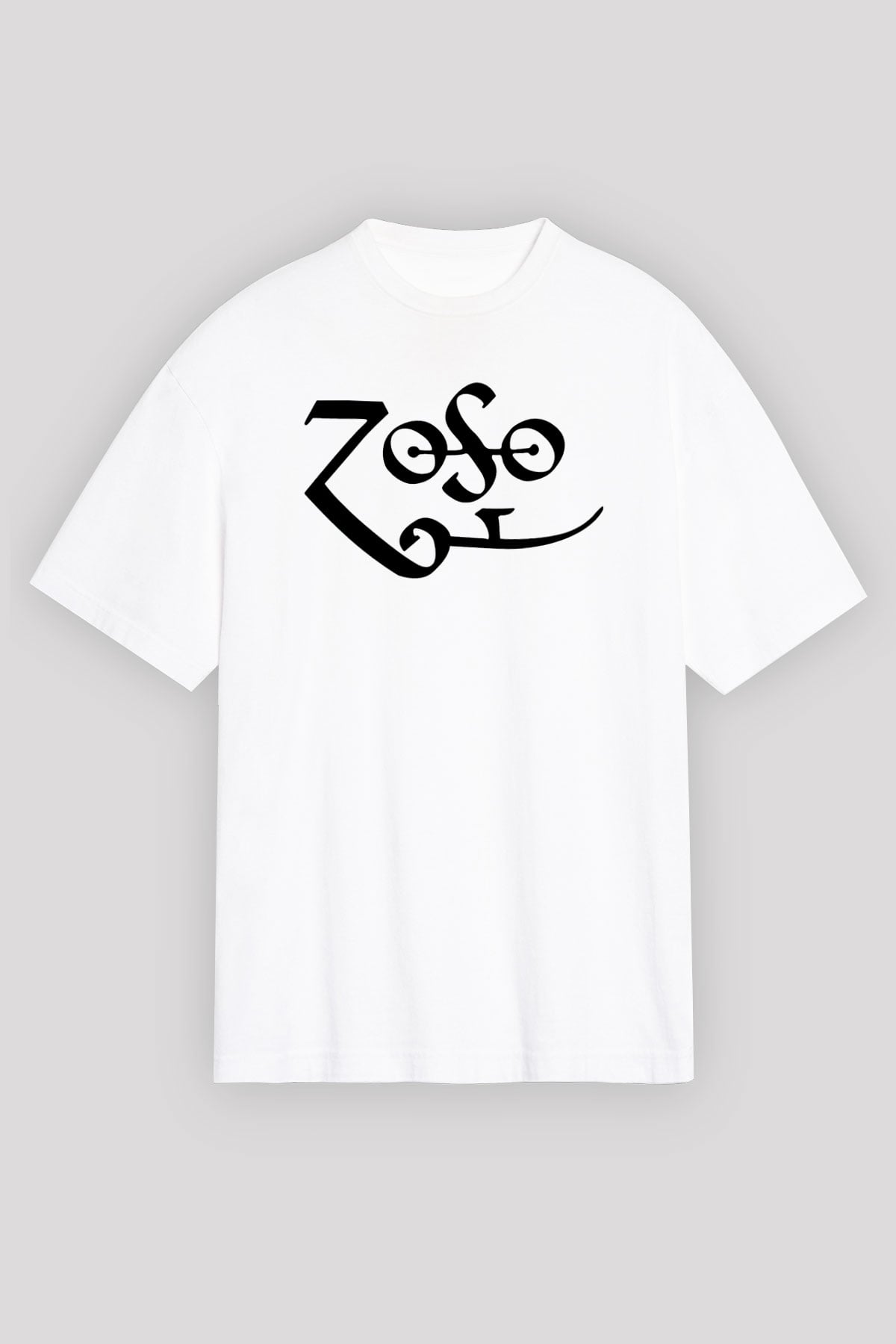 Jimmy Page Beyaz Unisex Oversize Tişört T-Shirt