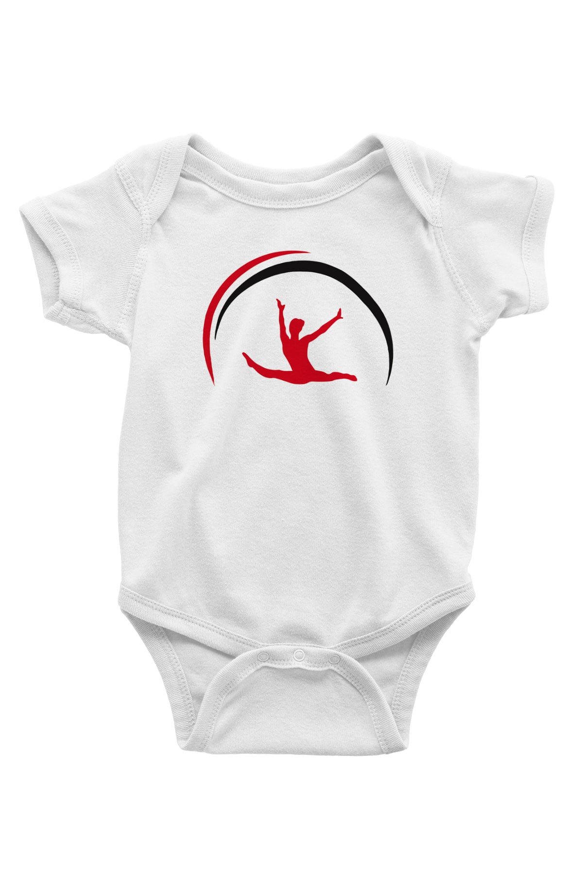 Jimnastik Baskılı Beyaz Unisex Bebek Body - Zıbın