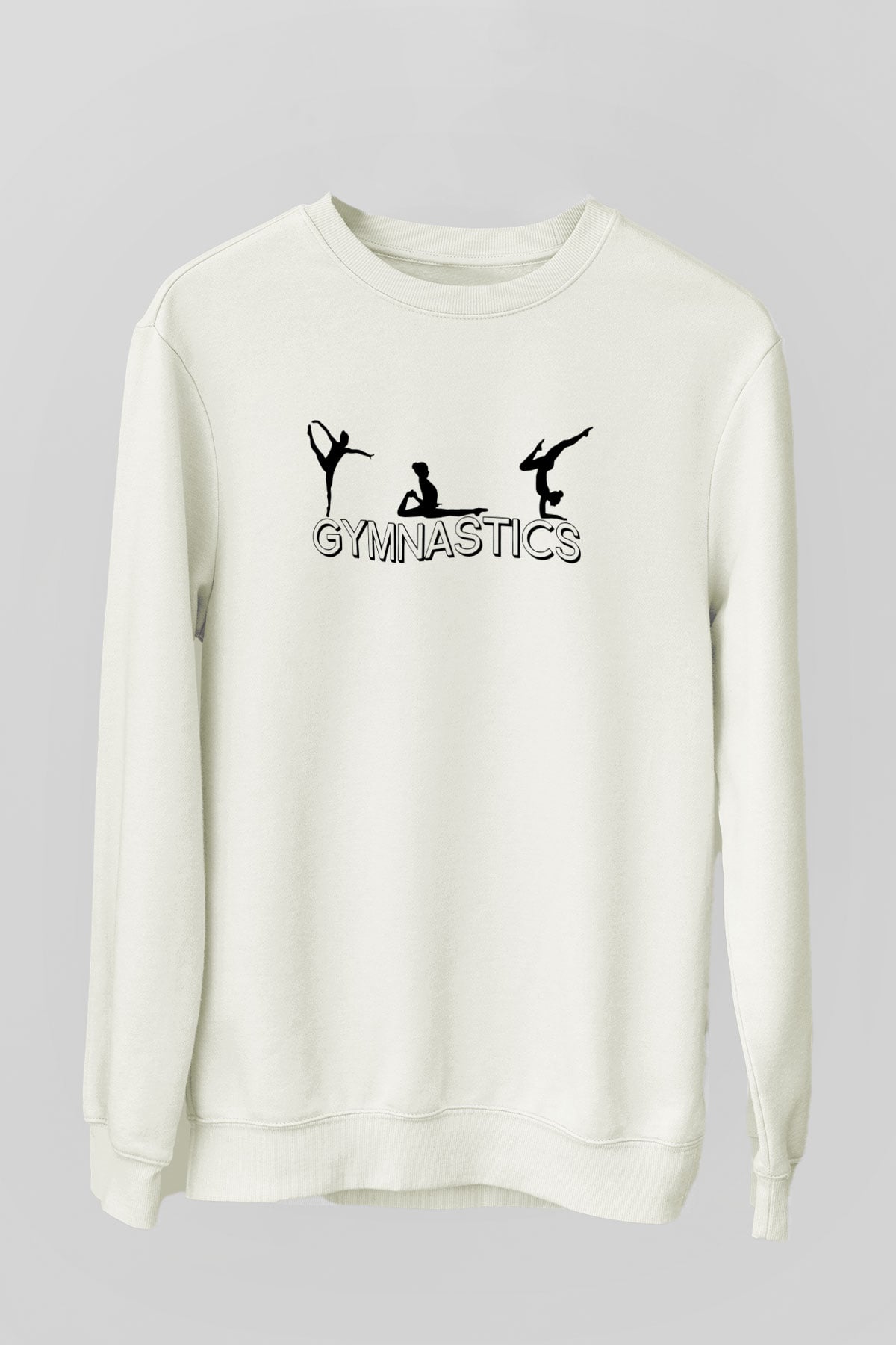 Jimnastik Beyaz Unisex Sweatshirt