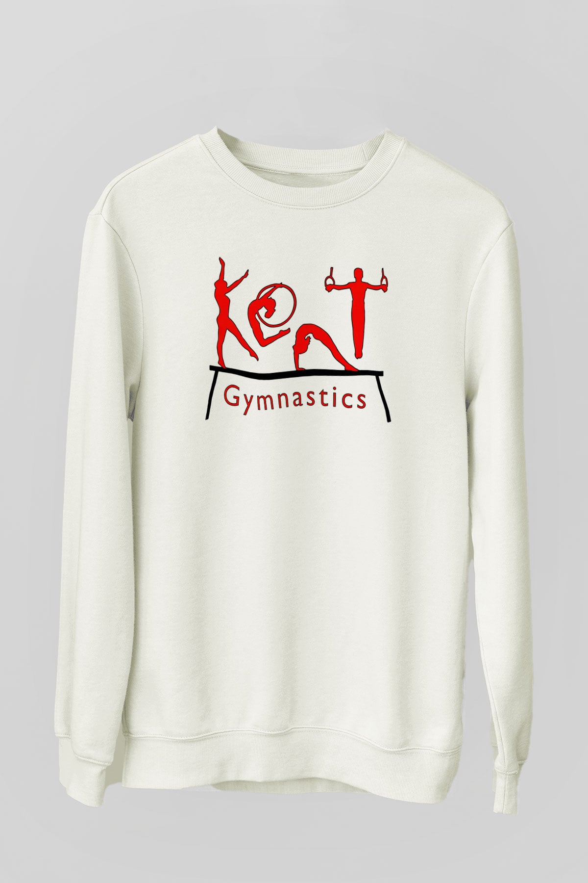 Jimnastik Beyaz Unisex Sweatshirt