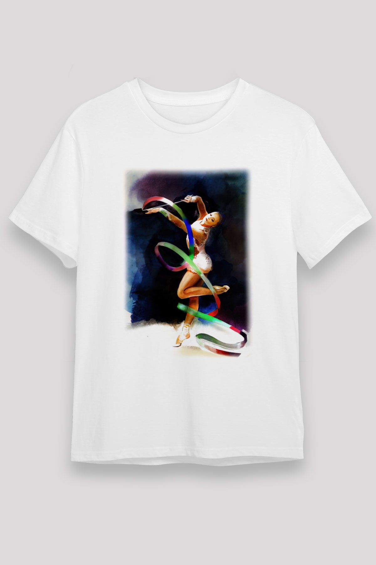 Jimnastik Beyaz Unisex Tişört T-Shirt - TişörtFabrikası