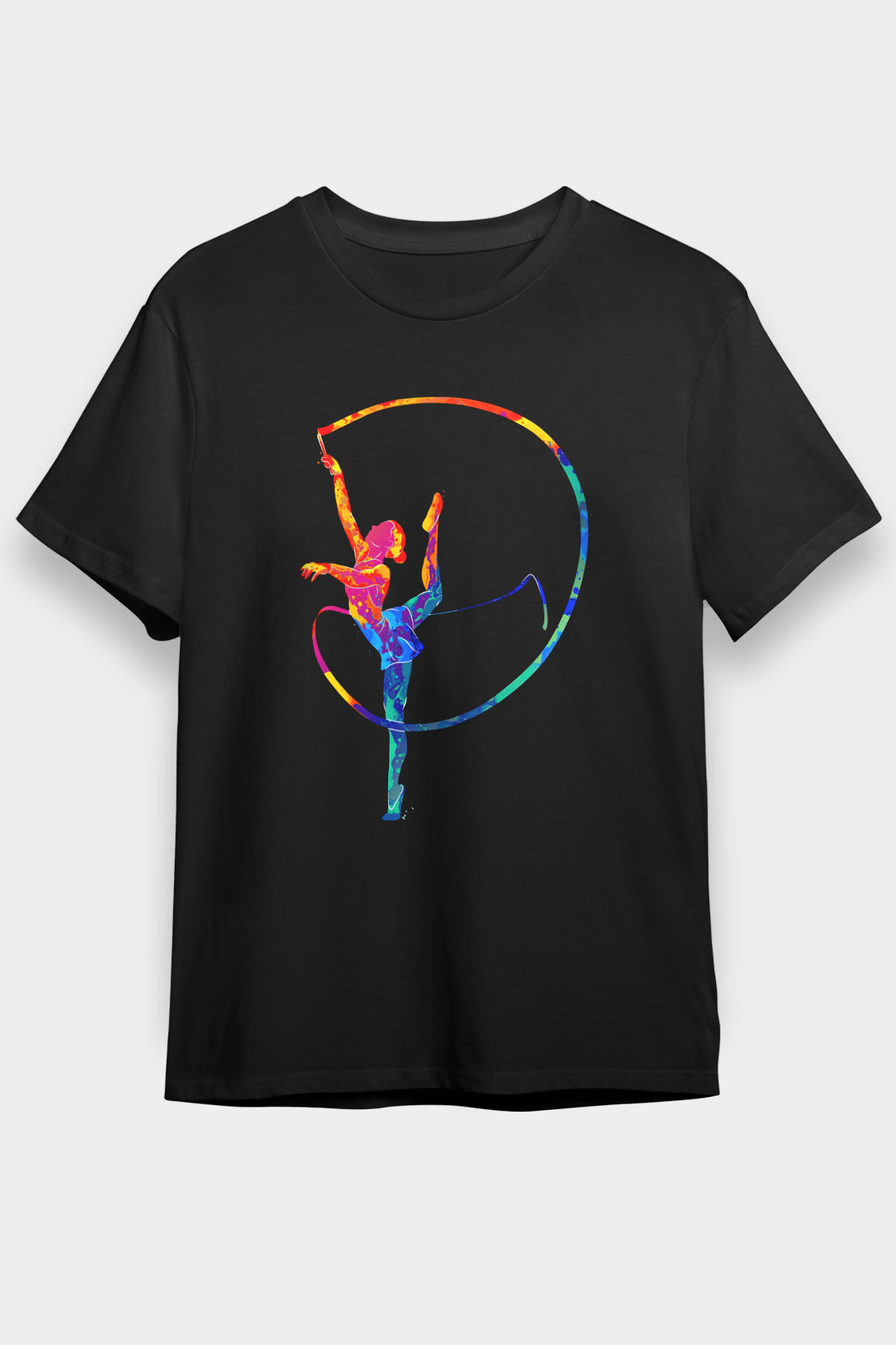 Jimnastikçi Siyah Unisex Tişört T-Shirt - TişörtFabrikası