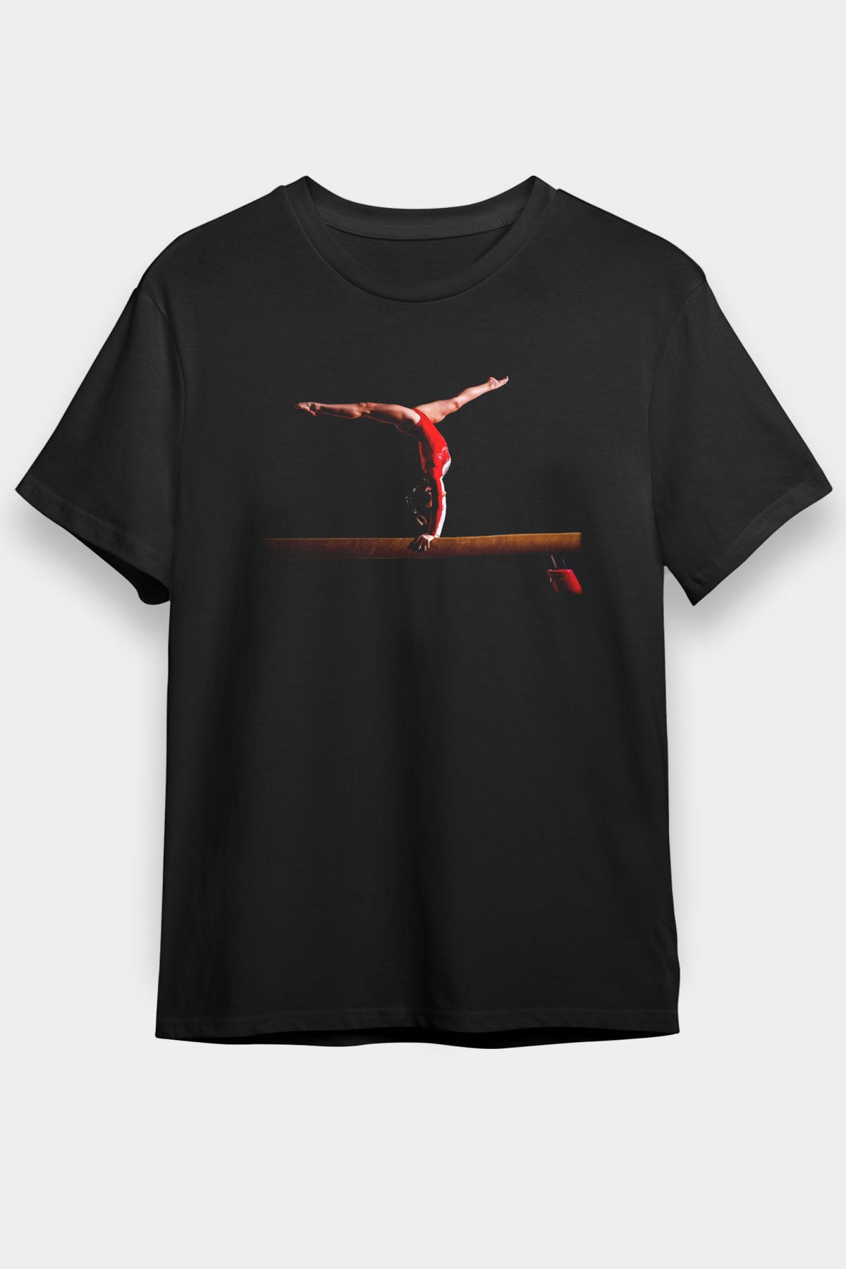 Jimnastikçi Siyah Unisex Tişört T-Shirt - TişörtFabrikası