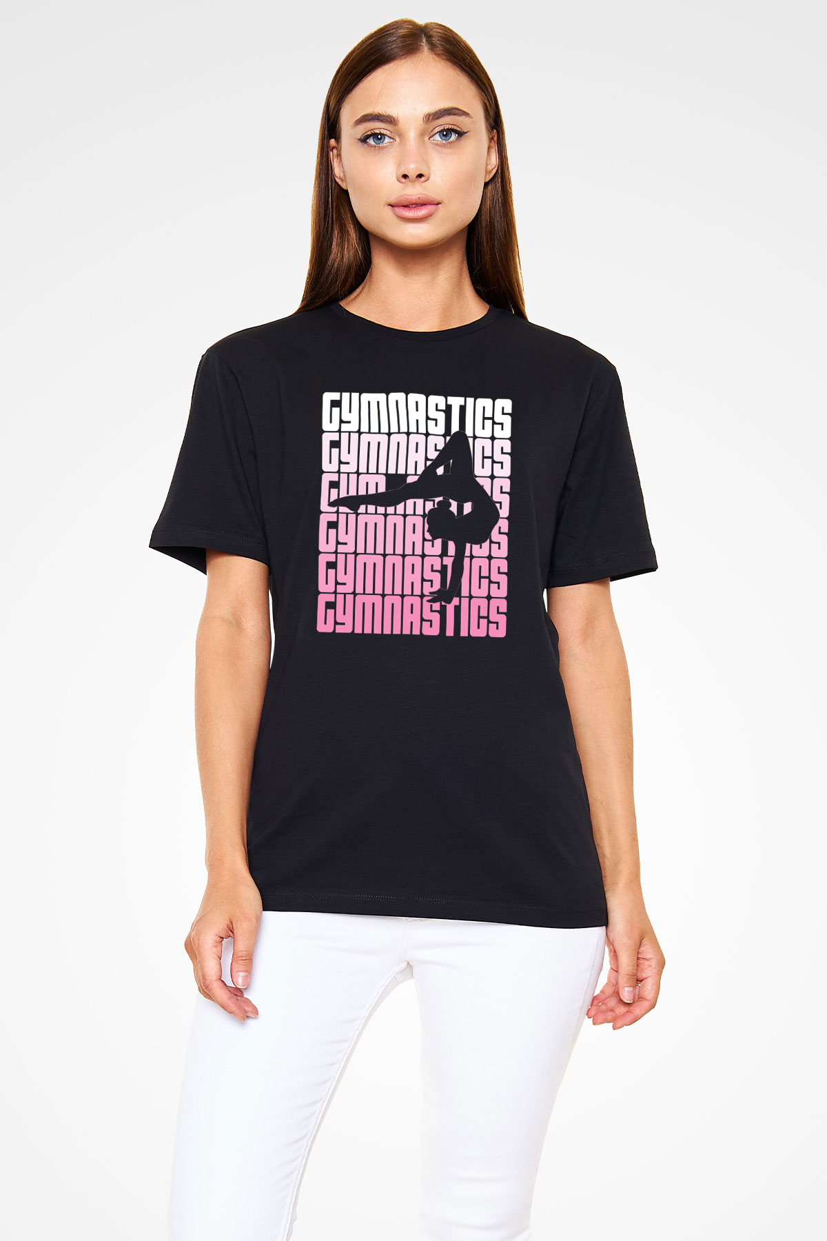 Jimnastikçi Siyah Unisex Tişört T-Shirt - TişörtFabrikası