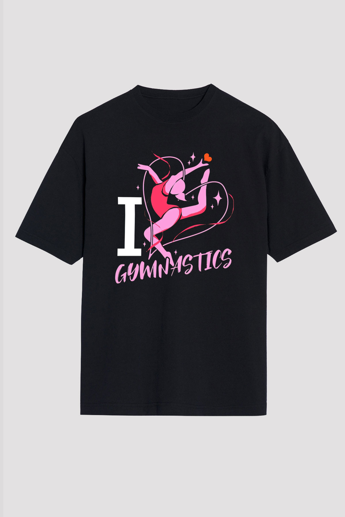 Jimnastikçi Siyah Unisex Tişört T-Shirt - TişörtFabrikası