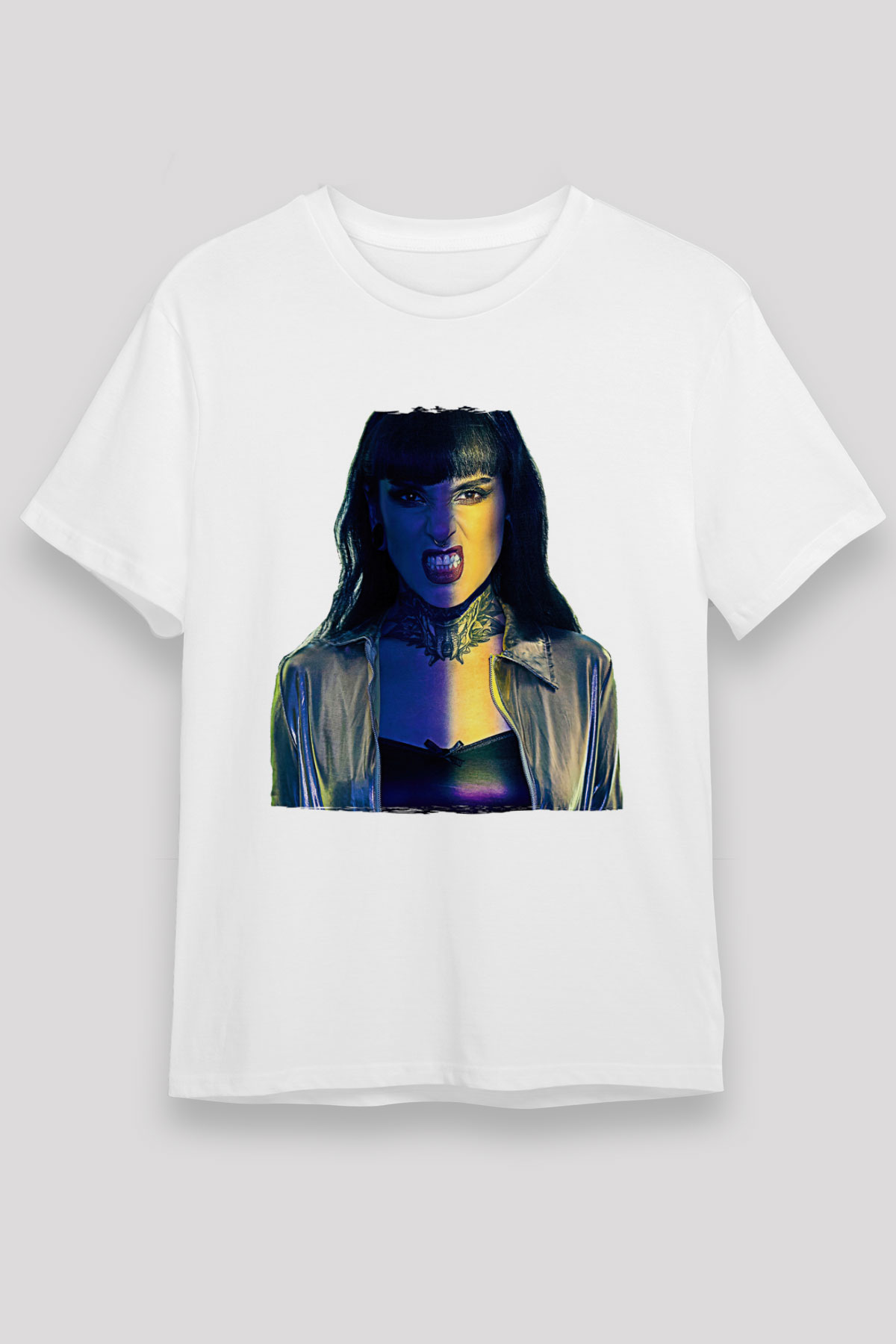 Jinjer Baskılı Unisex Beyaz Tişört - Tshirt