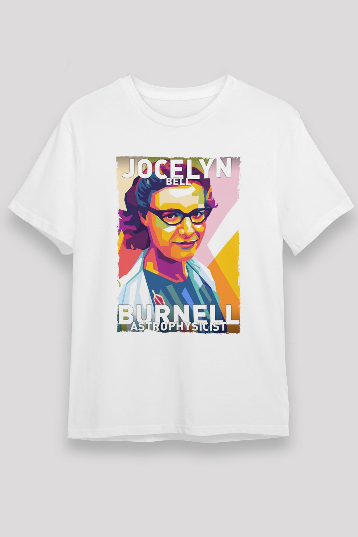 Jocelyn Bell Burnell Baskılı Unisex Beyaz Tişört - Tshirt