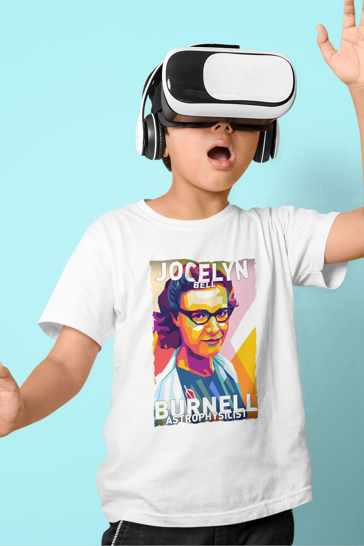 Jocelyn Bell Burnell Baskılı Unisex Beyaz Çocuk Tişörtü - Tshirt