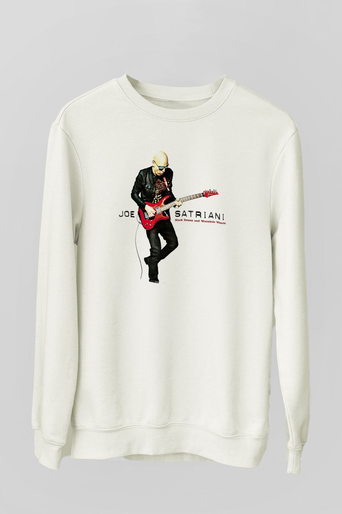 Joe Santriani Baskılı Beyaz Unisex Sweatshirt