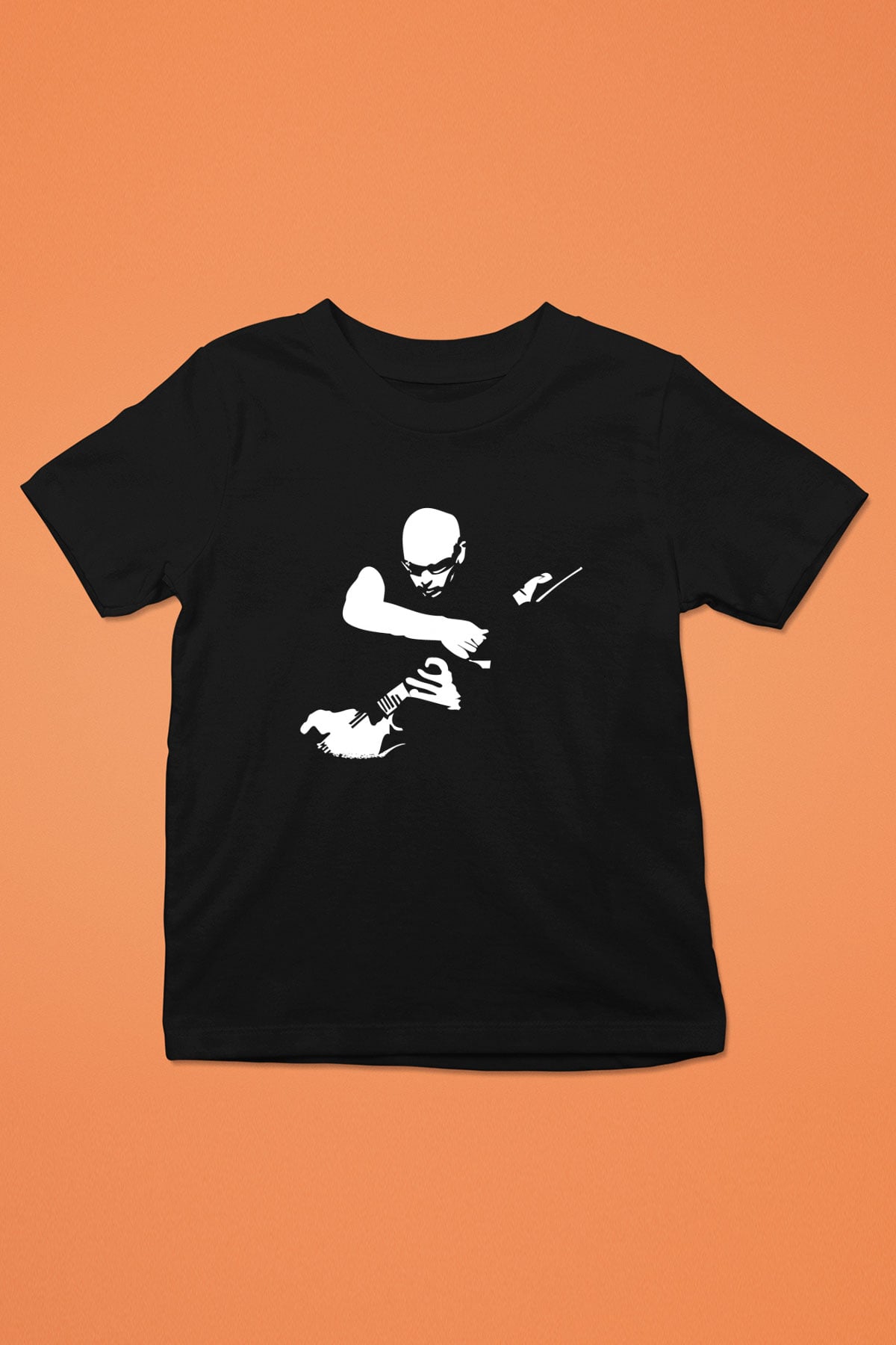 Joe Santriani Baskılı Unisex Siyah Çocuk Tişört - Tshirt