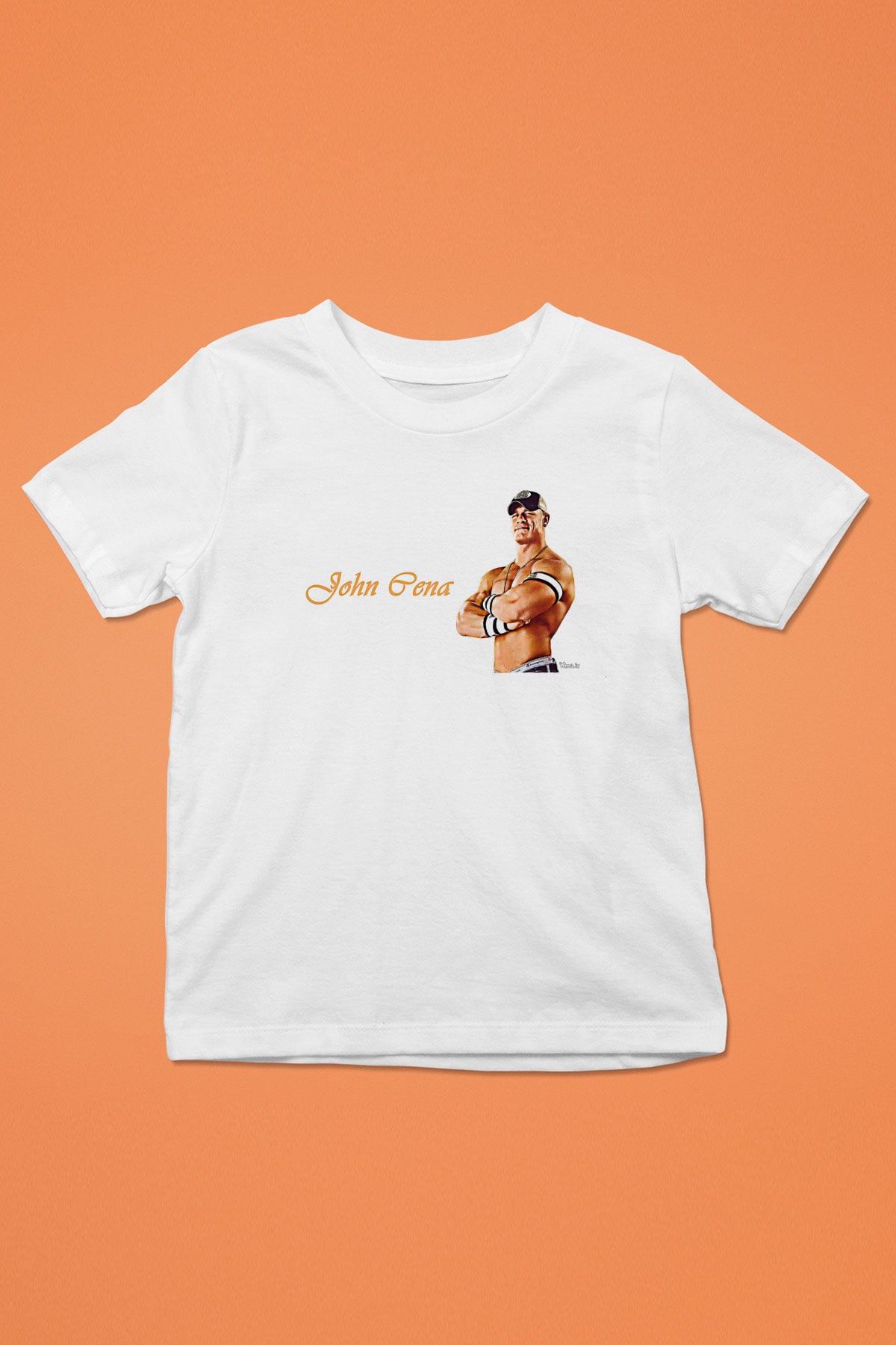 John Cena Baskılı Beyaz Unisex Beyaz Çocuk Tişört - Tshirt