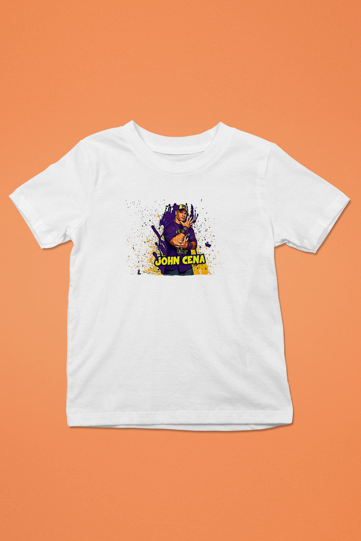 John Cena Baskılı Beyaz Unisex Beyaz Çocuk Tişört - Tshirt