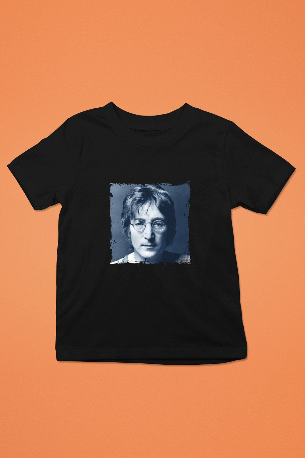 John Lennon Baskılı Unisex Siyah Çocuk Tişört