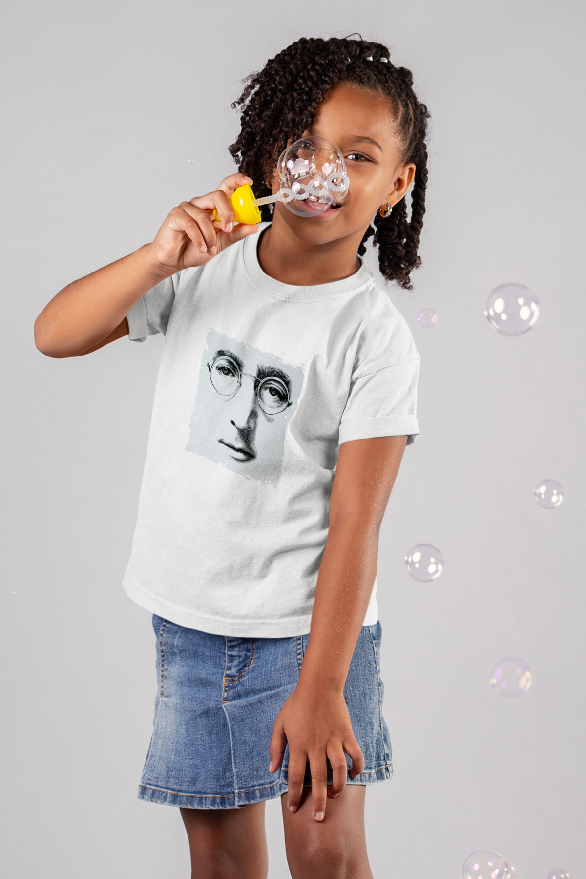 John Lennon Unisex Baskılı Beyaz Çocuk Tişört